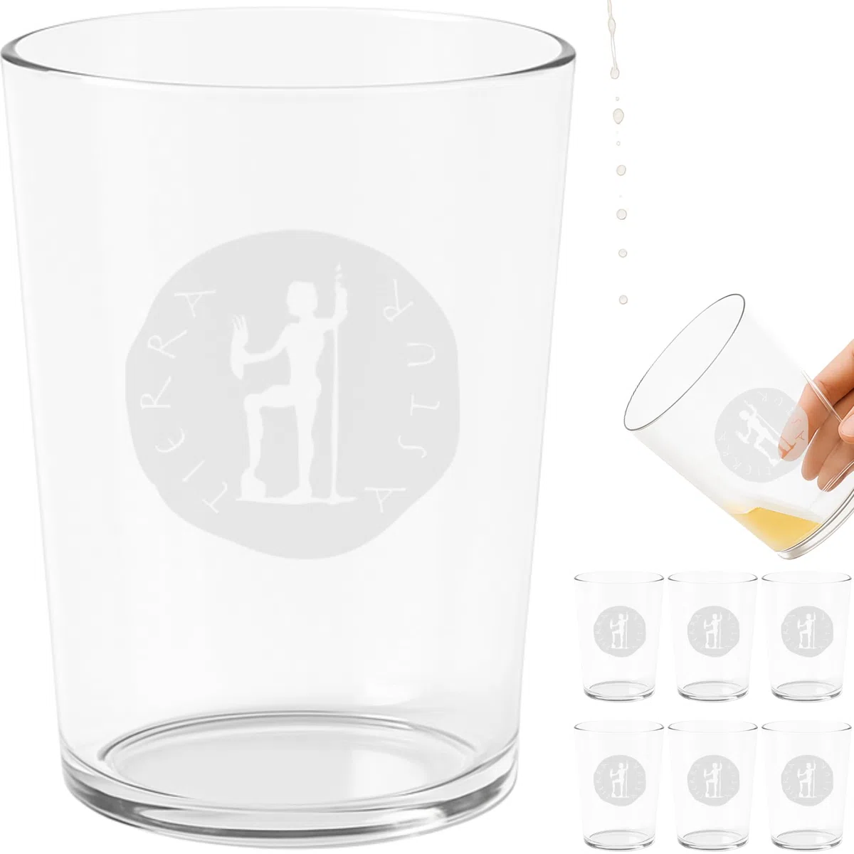 Tierra Astur Vasos de Sidra Asturiana de Cristal Pack 6