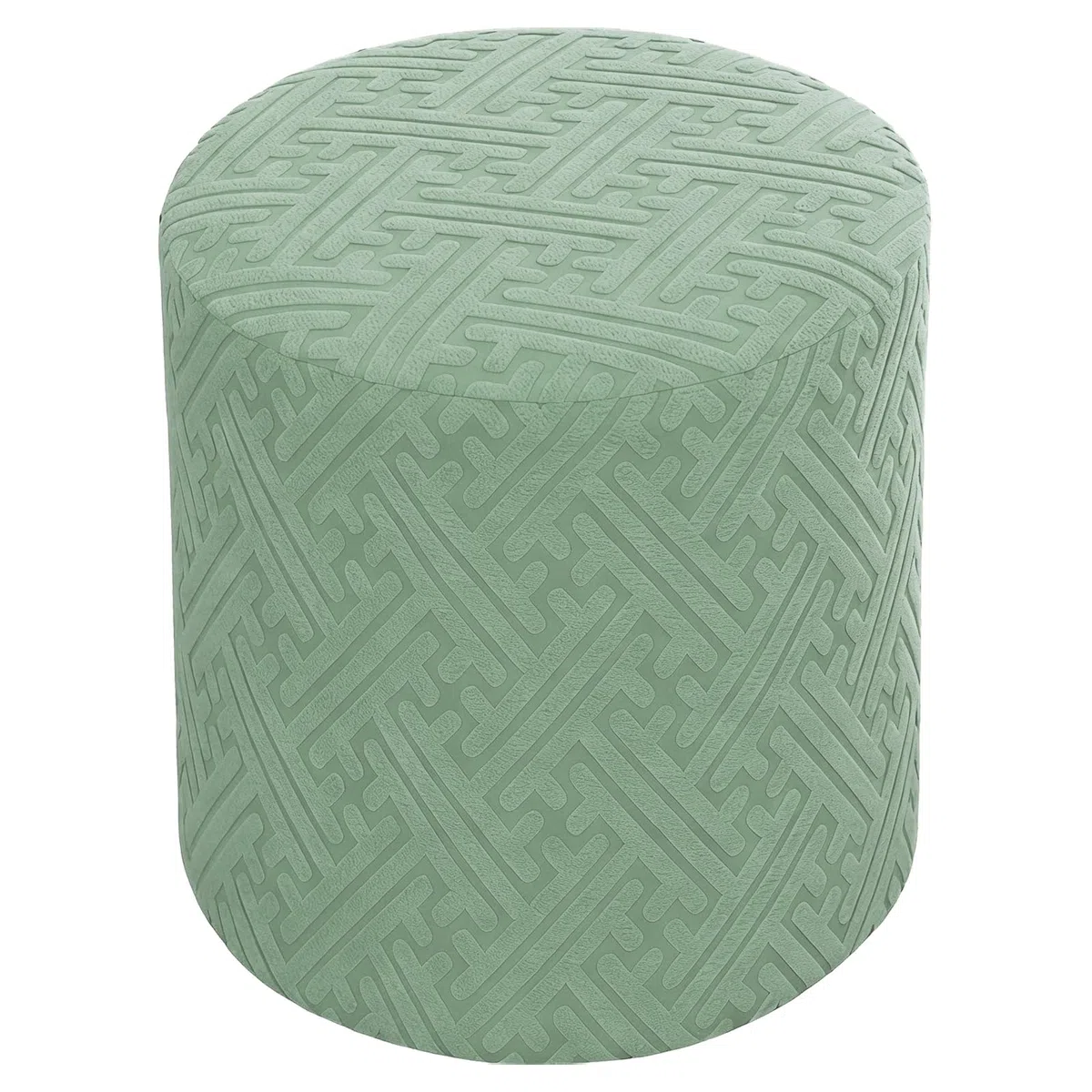 QUARKZMAN Funda Redonda Otomana Funda Elástica Otomana Adecuada Diámetro 10"-13" Fundas para Reposapiés Antideslizantes con Base Elástica Protector para Muebles De Dormitorio.