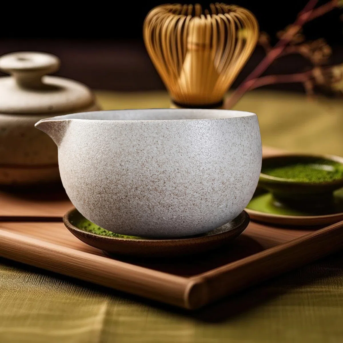 rockible Cuenco de Cerámica para Matcha, Cuenco para Mezclar Matcha de, Taza de Té Verde Hecha a Mano para, Bebida para Principiantes, El M, estilo c, tal como se describe