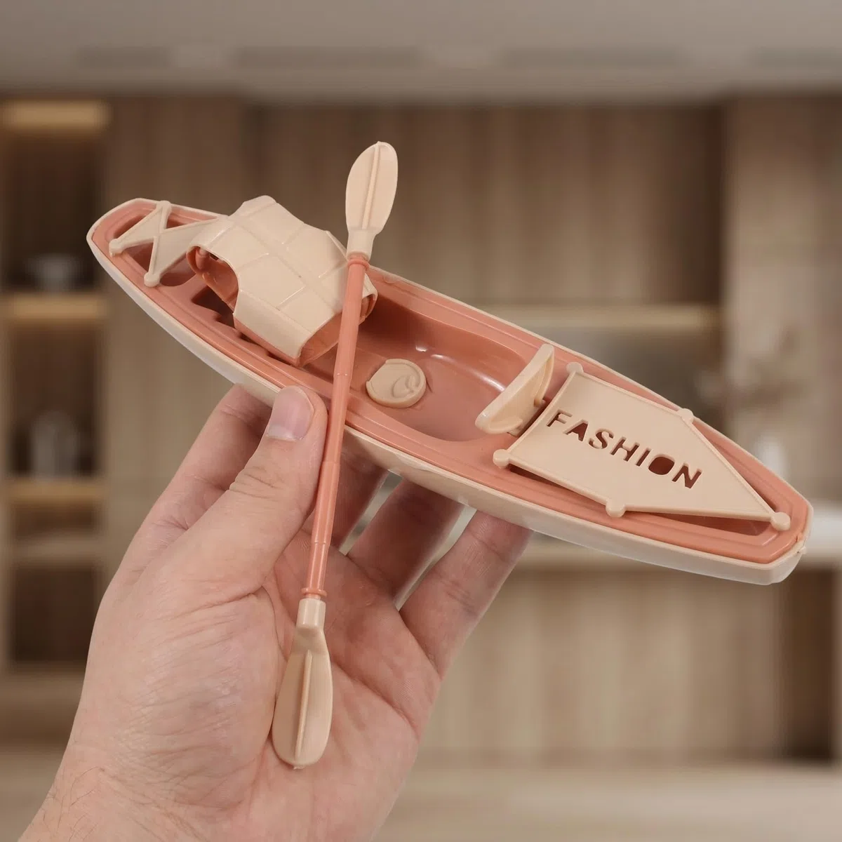 Toyvian 3 adornos de barco de plástico de 19 5 cm para kayak de juguete de remo de canoa para decoración de tartas de cumpleaños, decoración de mesa de oficina