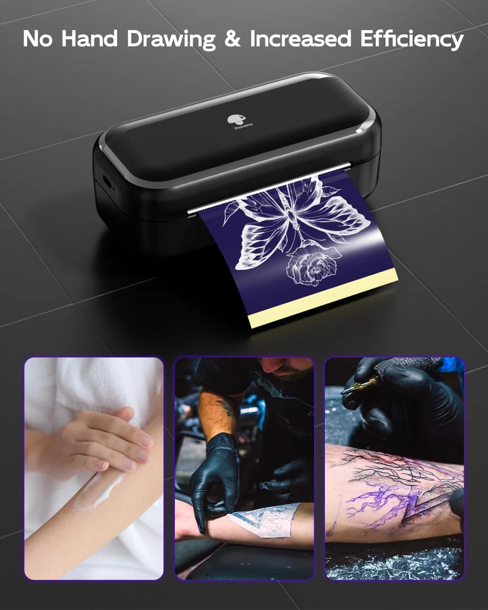 Phomemo TP31 Papel de Transferencia de Tatuaje, Papel Térmico de Impresora Plantilla Para Tatuaje, Compatible Con TP31 Impresora Termica Tattoo, 80 mm x 133 mm 100 Hojas