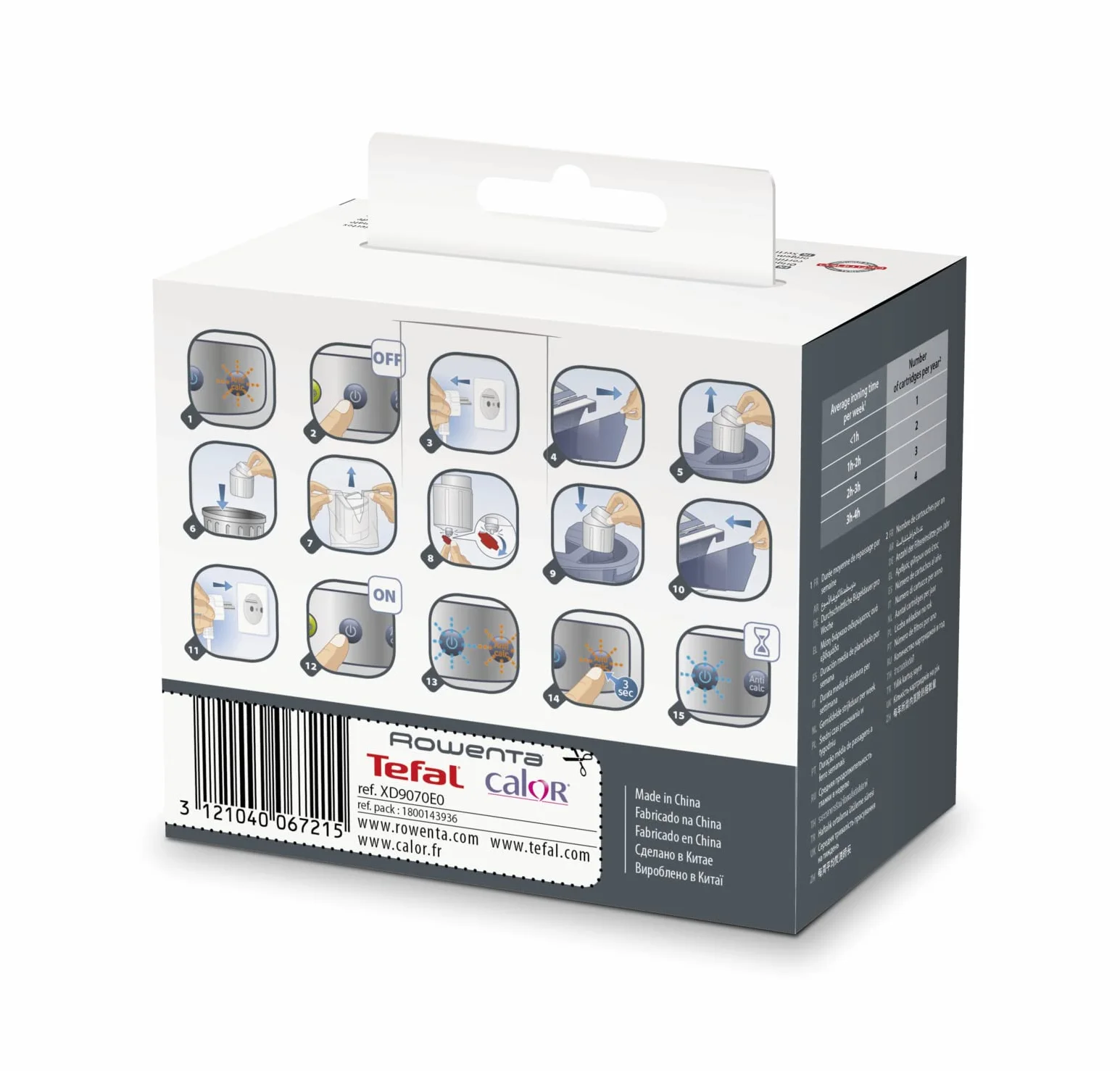 Rowenta XD9070 Cartucho antical para generadores de vapor, apto para centros de planchado Powersteam, revisar compatibilidad