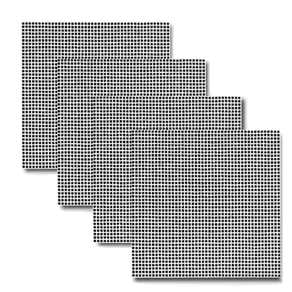 Canvas Twist Interlock | Juego de 4 Cañamazos para Medio Punto 24,5x24,5 cm | 12 ct. - 4.8 puntos/cm | 100% algodón