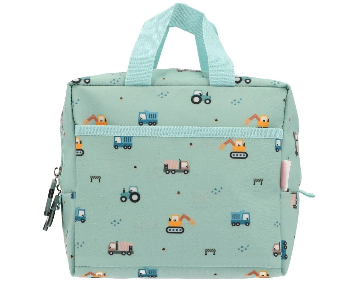 Tutete Bolsa Térmica Infantil para Comida | Bolsa térmica infantil pequeña y fácil de usar | Ideal para almuerzos y meriendas | Exterior impermeable, lavable y resistente | trucks