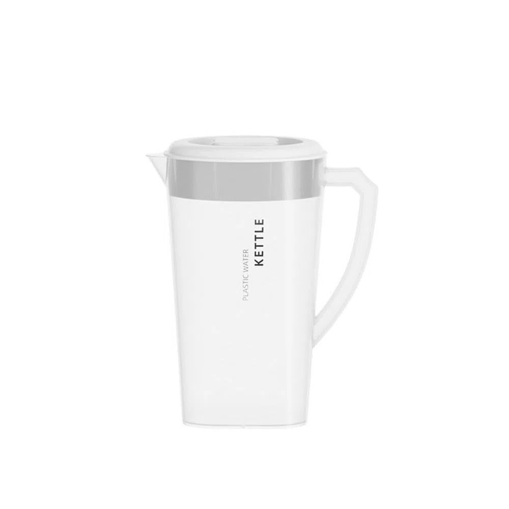 Jarra de gran capacidad de 1,3 l/2,2 l/3 l, plástico PP resistente al calor y a las caídas, hervidor de agua fría para jugo, refrigerador, bebidas de verano (3 L, blanco)