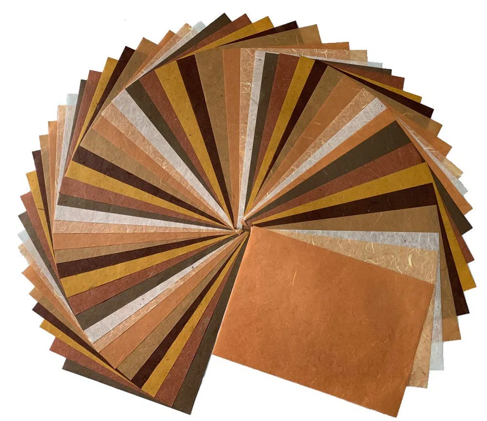 Papel de morera artesanal japonés para origami 60 hojas 8.5x12 pulgadas