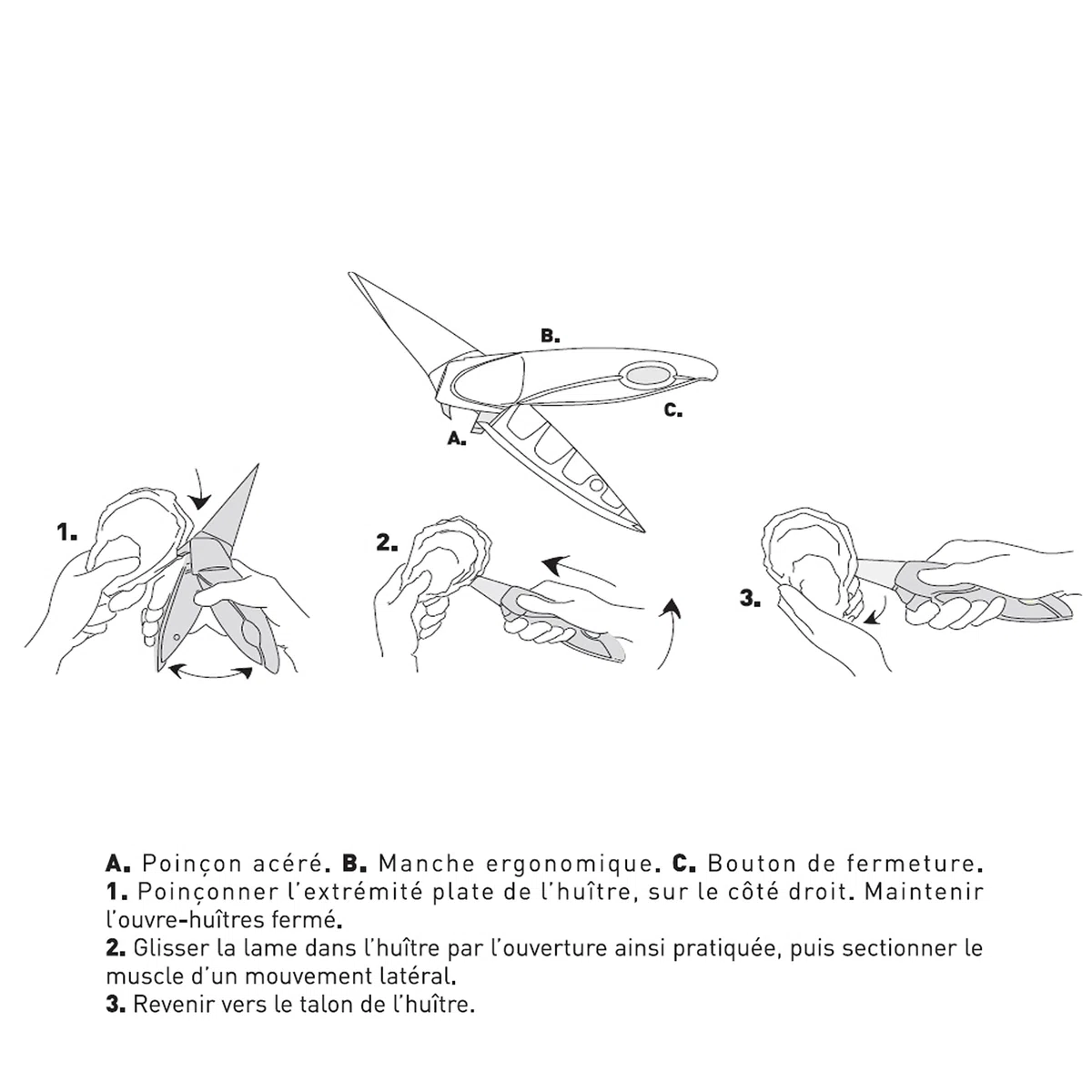 Birambeau 5968 - Cuchillo para ostras