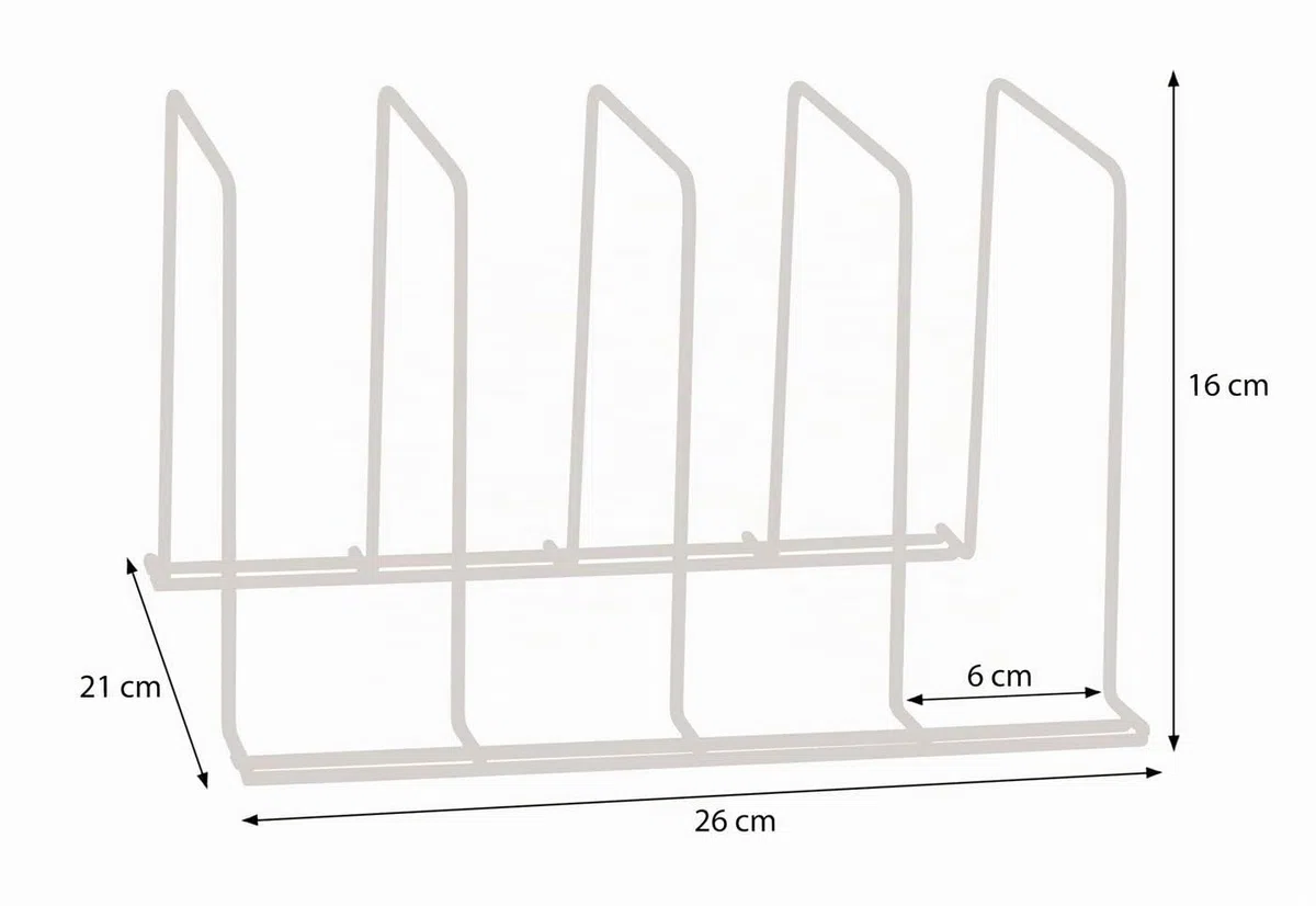 simplywire – Soporte para Bandejas de Horno y Tablas de Cortar - Almacenamiento de Sartenes - Organizador para Armarios de Cocina – Acero Recubierto de Cromo