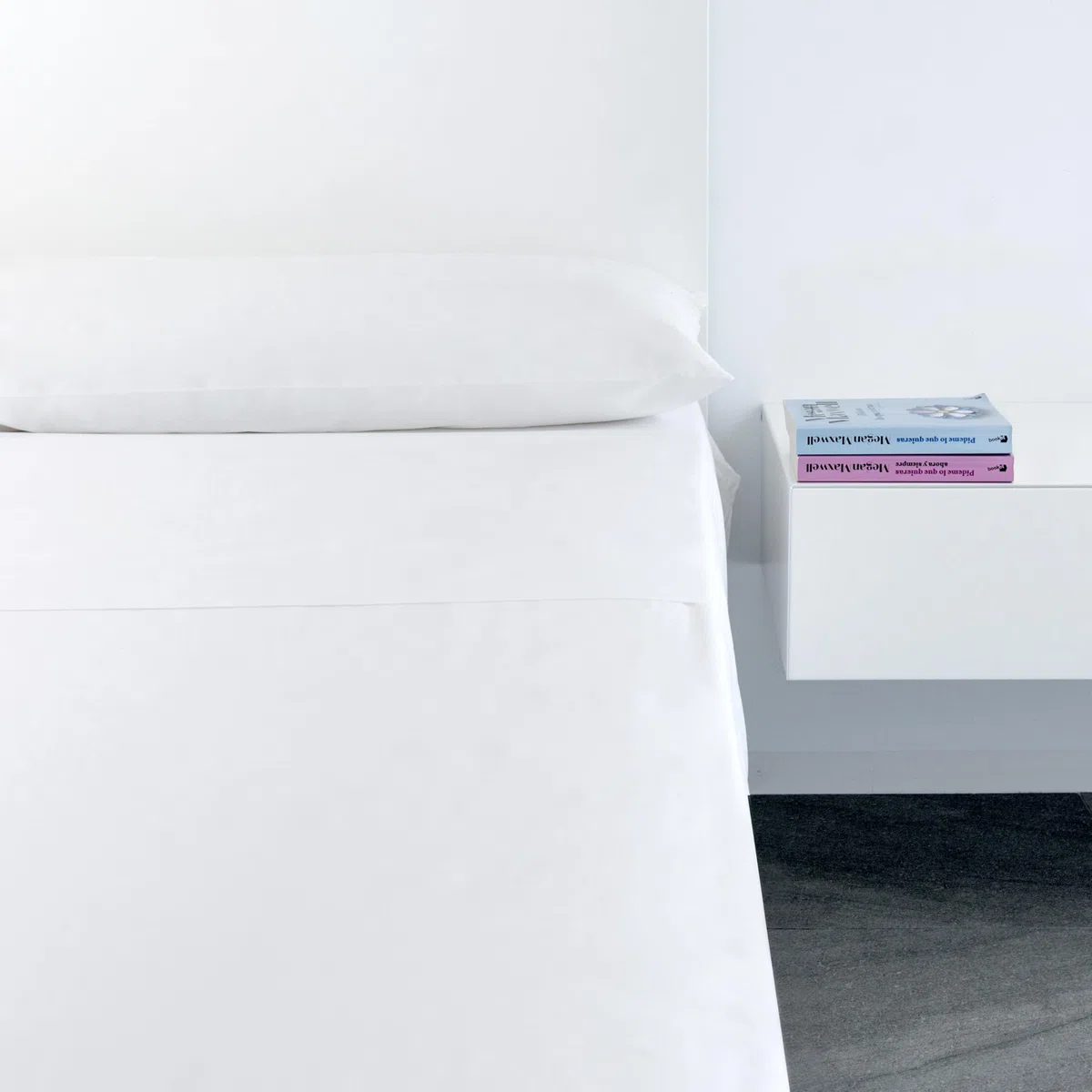 Sabana Encimera - Sabanas Encimeras 50% Algodon / 50% Poliester - 200 Hilos - Sabana Encimera Cama 80x190/200 cm - Suave, Transpirable y Duradera - Ideal para Uso Diario - Blanco