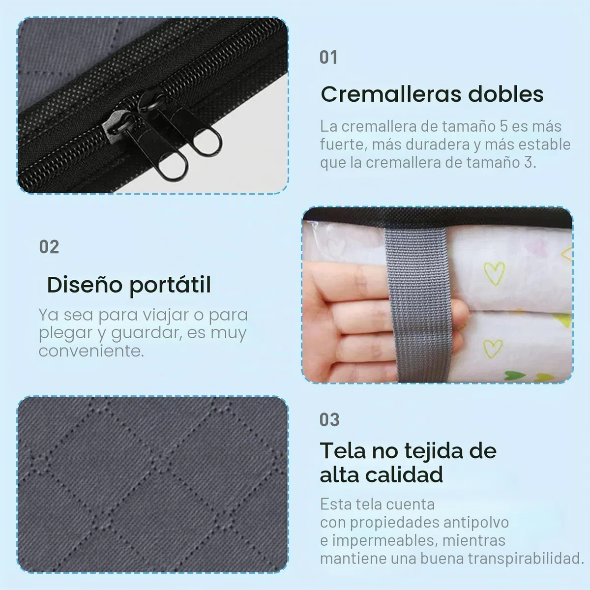 4 Piezas Cajas Almacenaje Ropa 60x45x15cm Plegables Bolsas para Guardar Ropa con Cremallera Ventana Transparente para Ropa Mantas Edredones