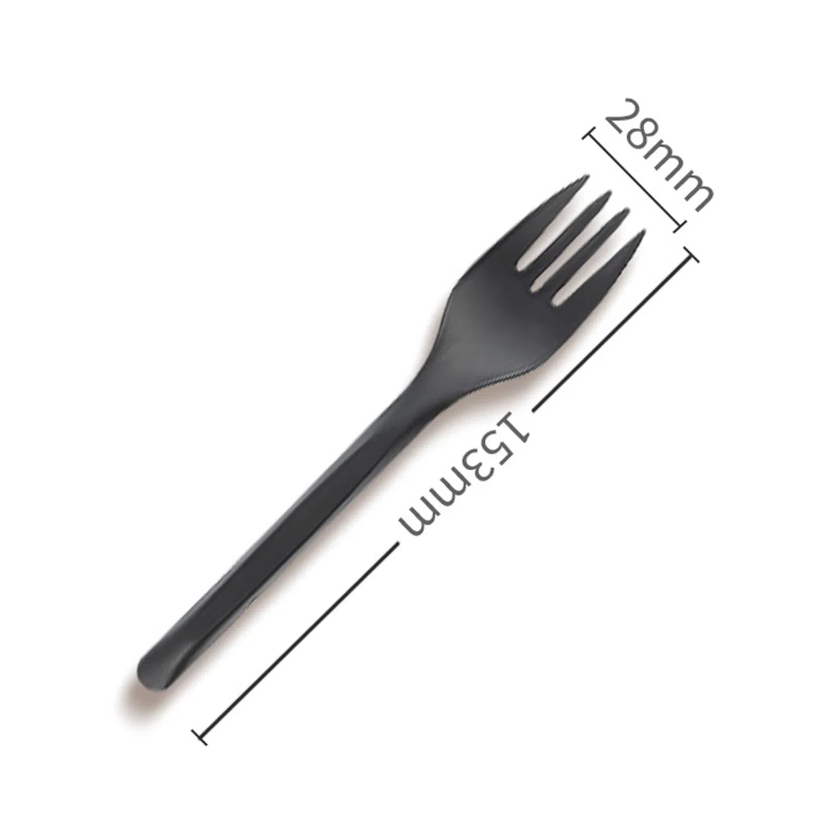 100 tenedores de plástico reutilizables, 15,3 cm/6 pulgadas, robustos, tenedores negros para picnics, camping, fiestas de cumpleaños, bodas, lavavajillas