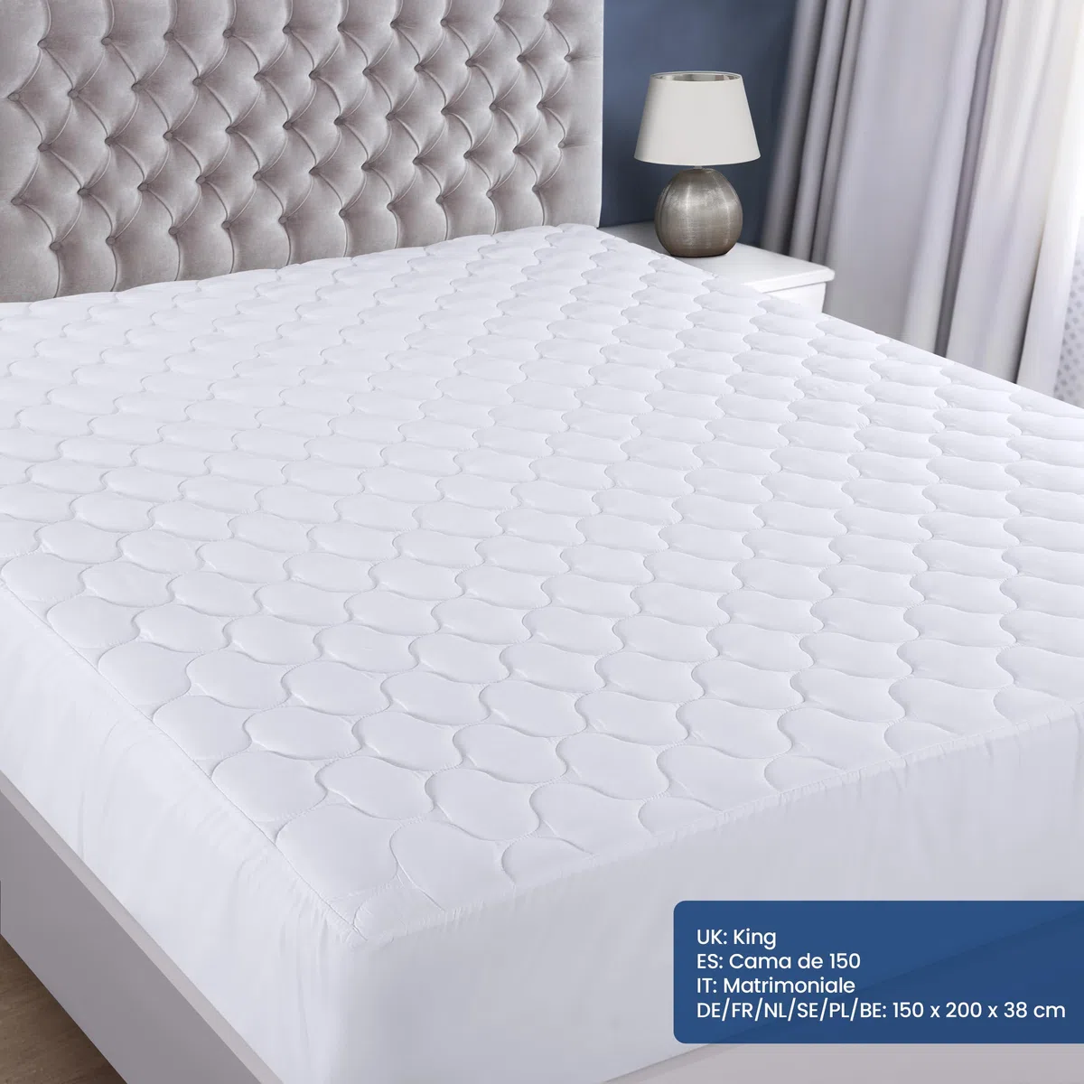 Utopia Bedding Protector de Colchón Impermeable 150x200 cm, Funda Protectora para Cama, Resistente al Agua (Blanco)