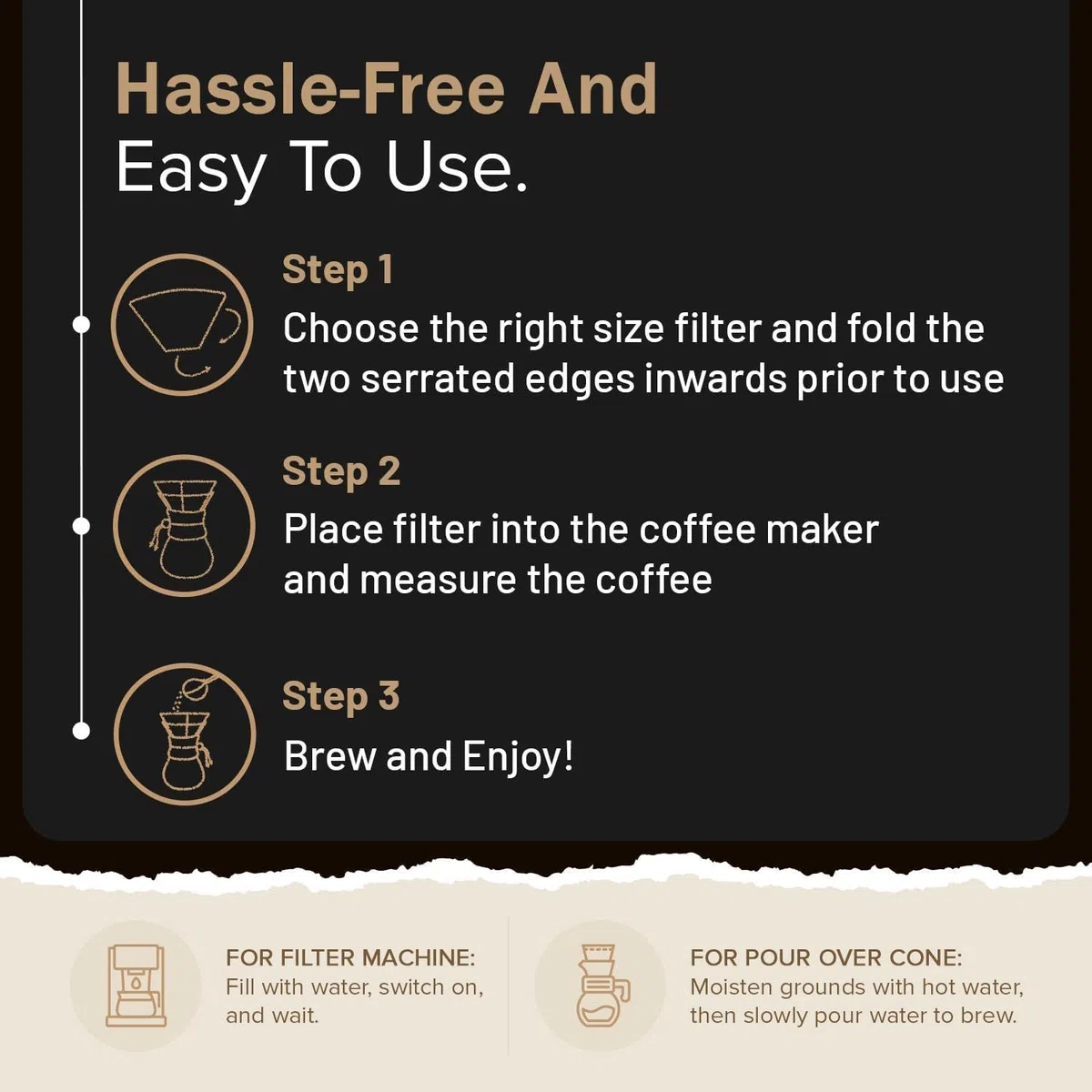 EDESIA ESPRESS – 2x80 Filtros de Café Cónicos de Papel – Filtro de Café N°6 para Cafetera Manual, Método Pour-Over y Preparación Suave – Tamaño 6 Marrón