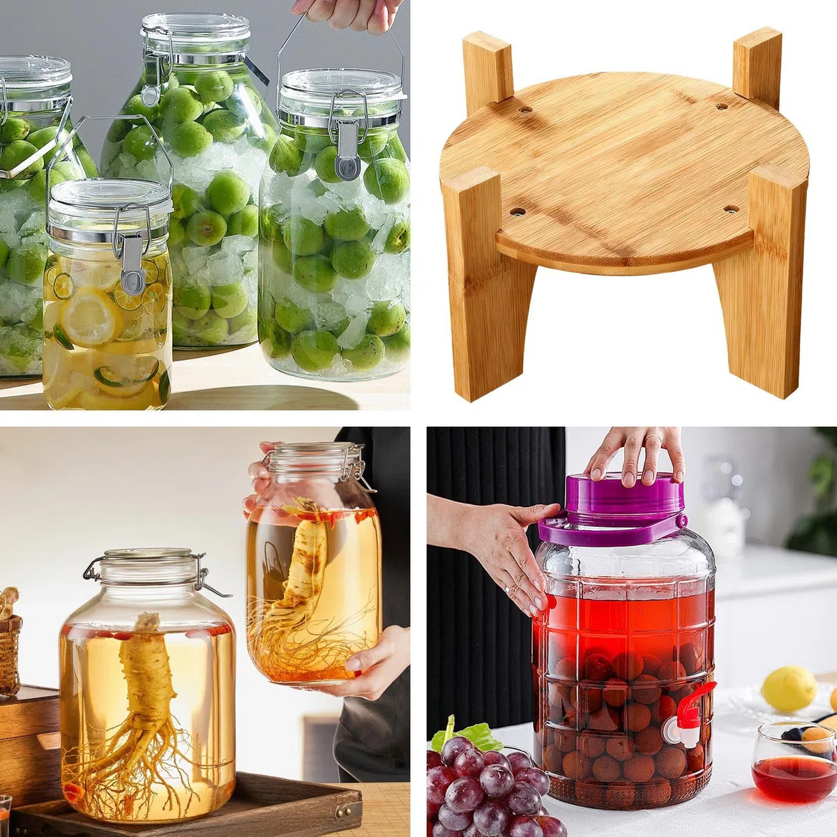 Soporte dispensador de bebidas | Base redonda de madera, dispensador de bebidas | Soporte de agua | para bar, hogar, escuela, iglesia, bufé, mercados al aire libre, vacaciones, boda, cumpleaños