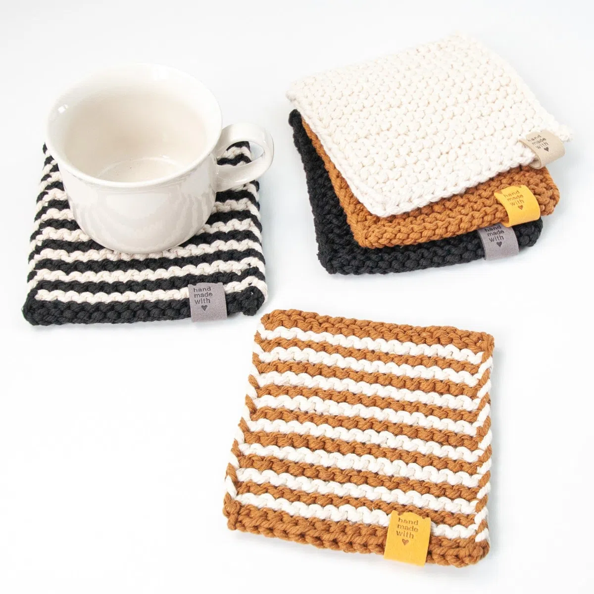Kit de Punto para Principiante Adulto Completo con Agujas de Punto – Suministros de Kit de Posavasos DIYBufanda de Lana para Tejer tú Mismo – Idea de Regalo Suministros de Bricolaje y Kits