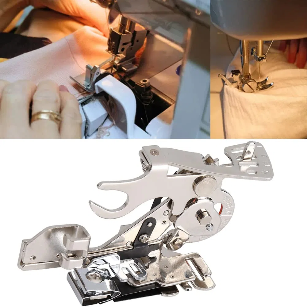 Prensatelas Plisados, Prensatelas de Accesorio para MáQuina de Coser, Pies Máquina de Coser Ruffler Presser con Bloqueo Cilindro Pie, Prensatelas Ruffler Plisador para Máquinas de Coser Domésticas