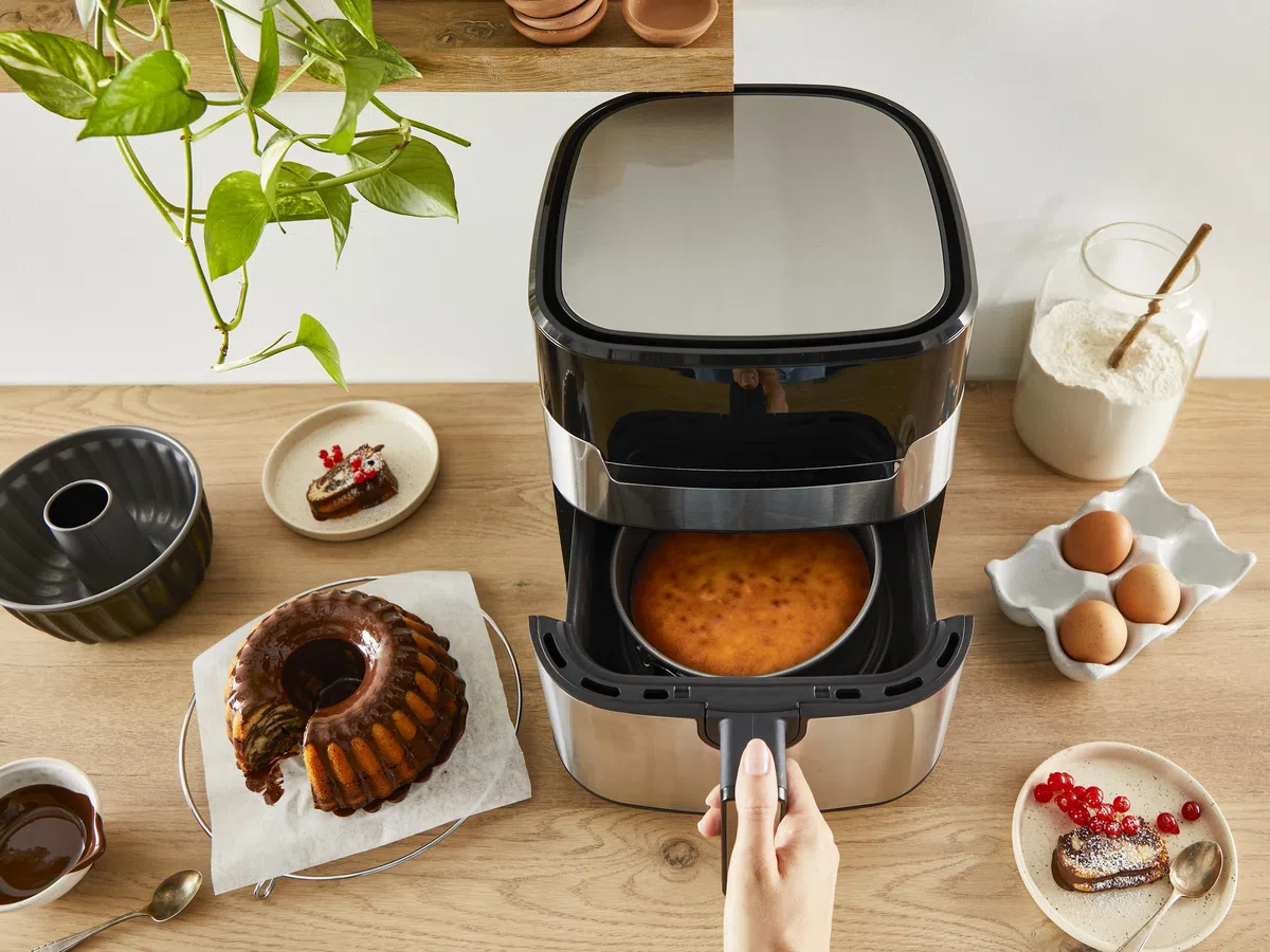 Tefal Juego de 2 moldes para tartas para freidora de aire, antiadherente, fácil desmoldeo, difusión óptima del calor, resultados perfectos, J176S204