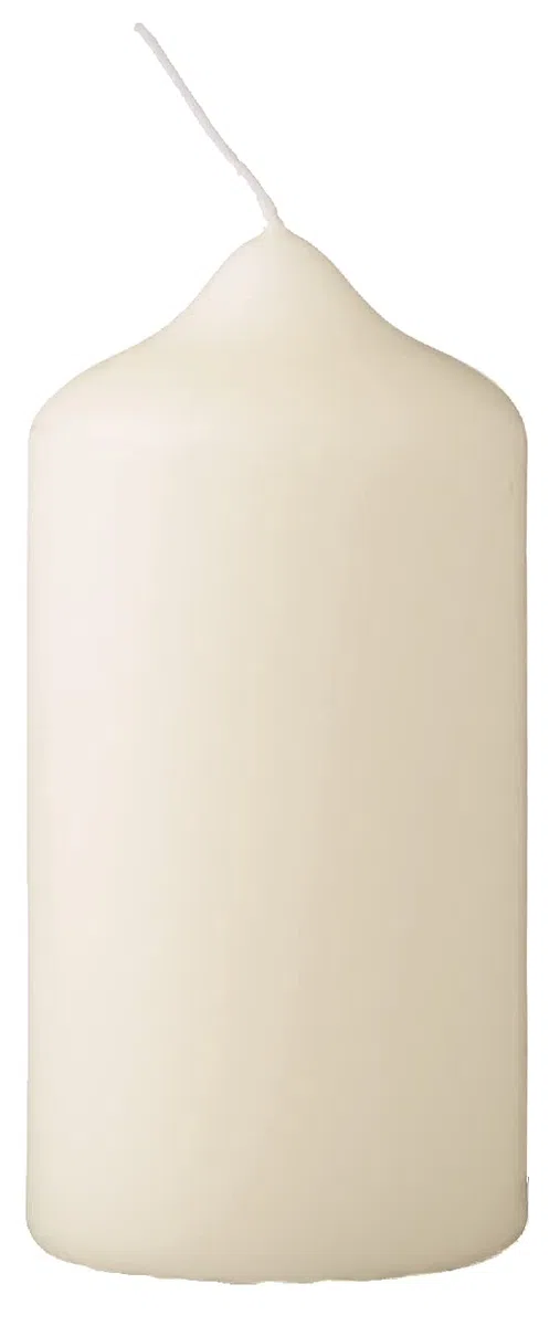 METRO Professional Vela de pilar, Ø 48 x 100 mm, 12 unidades, 21 horas de combustión, parafina 100%, para el hogar, celebraciones y gastronomía, beige