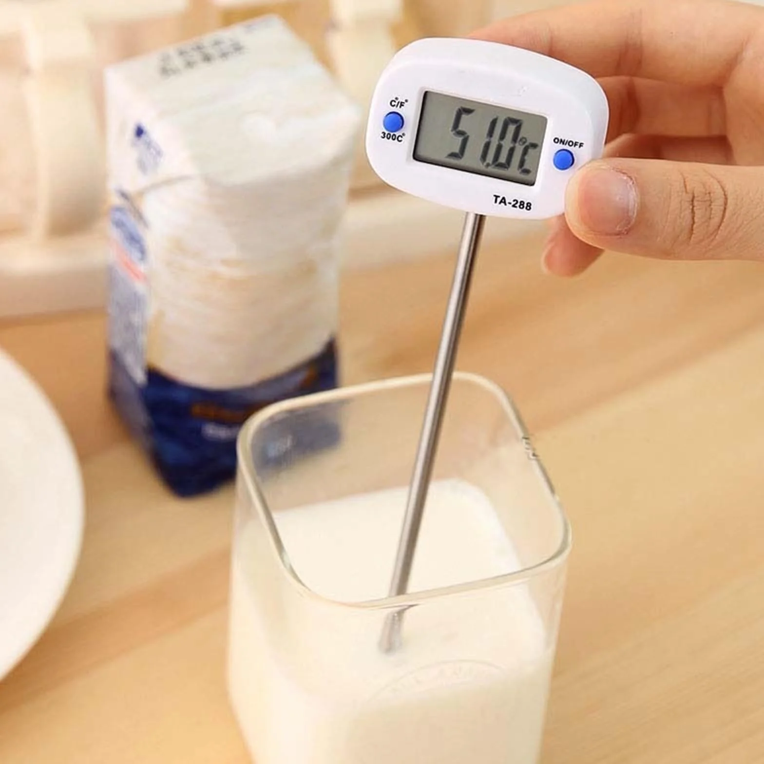 Termómetros de sondas digitales de grado alimenticio para cocinar, medición precisa de aceite