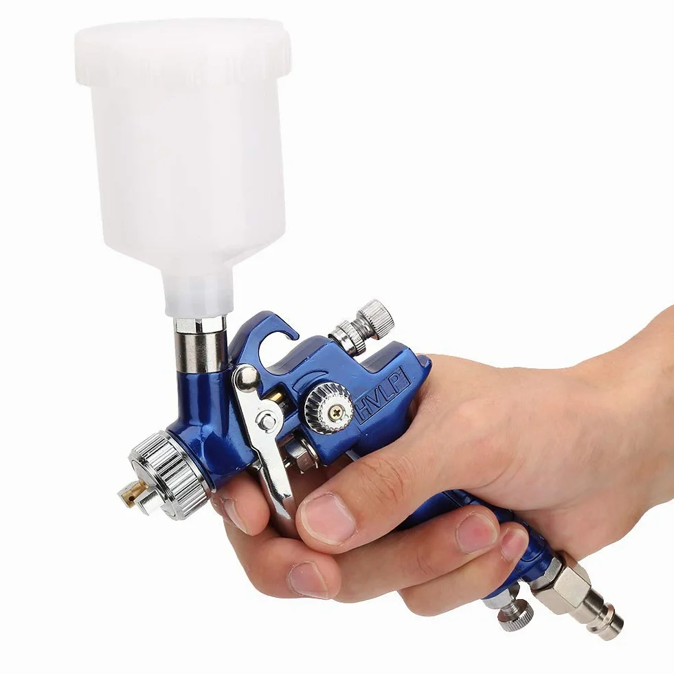 Aerógrafo versátil Conjunto de Coches Pistola de Pintura al óleo neumática Gravedad aerógrafo Europeo Tipo Conector(0.8mm)