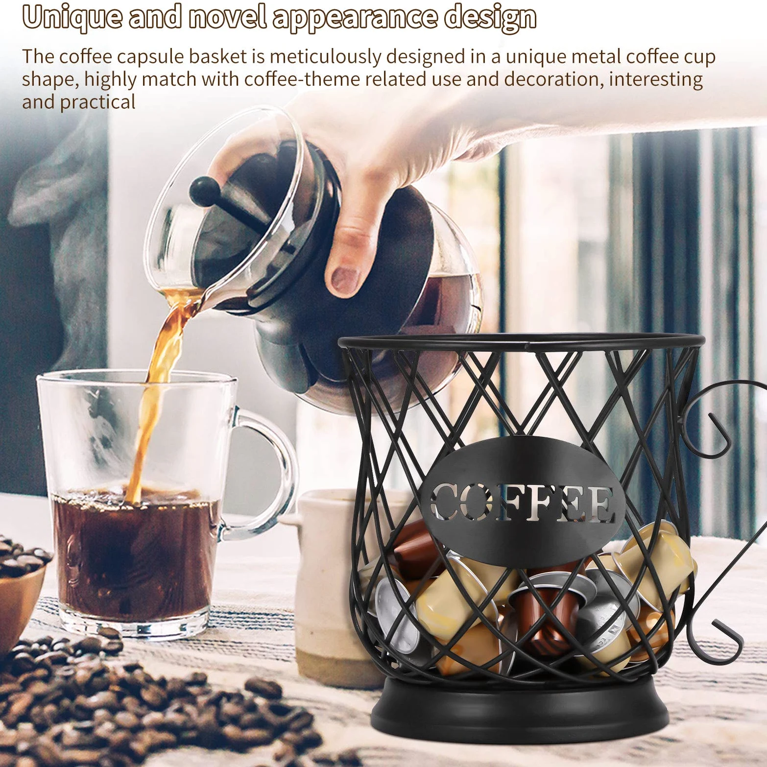Soporte y Dispensador para Cápsulas de Café Dolce Gusto y Nespresso - Organizador de Almacenamiento