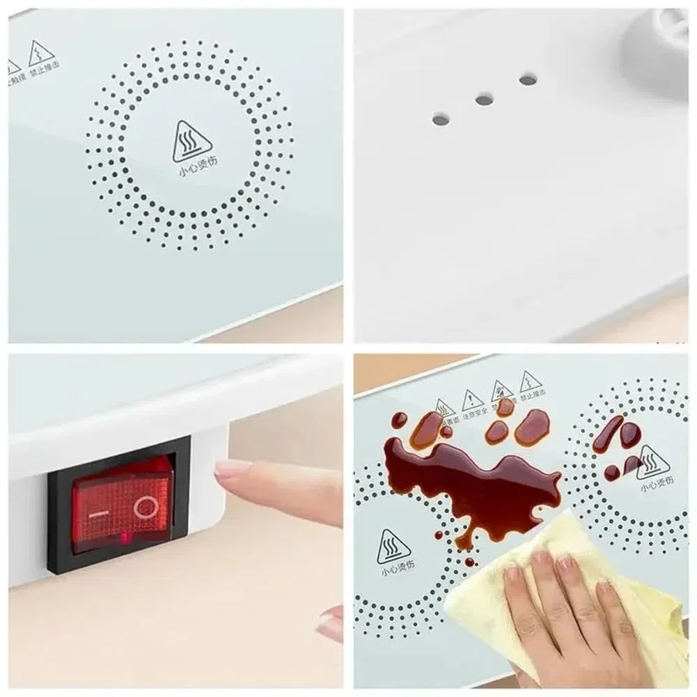 Calentador de Platos Eléctrico para Alimentos, Mantel Individual, Mantel Individual, Platos Calentadores de Larga Duración para el Hogar, de Cena
