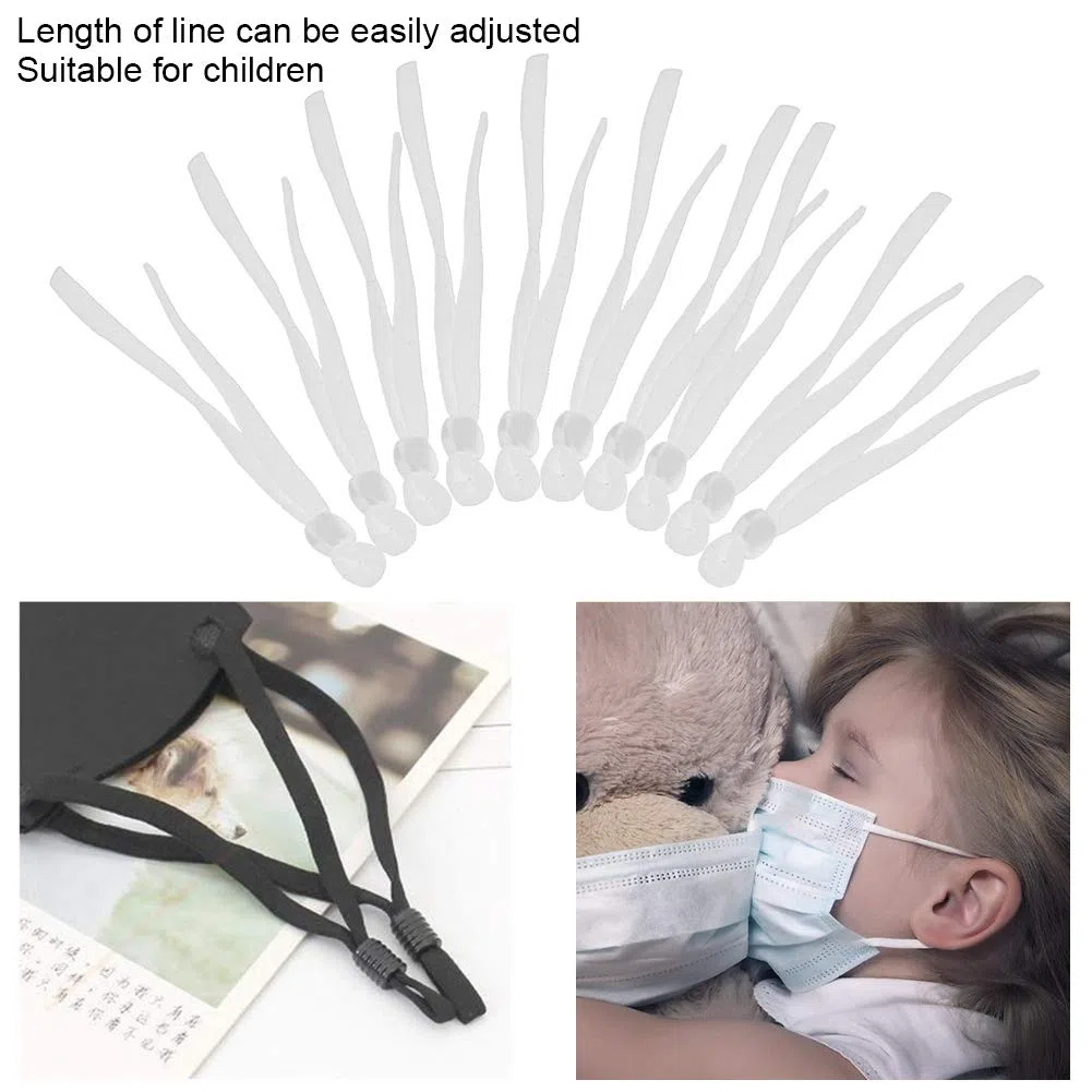 200 Bandas Elásticas Con Hebilla Ajustable, Cordón Elástico, Cordón Para La Oreja, Cierres, Clips, Cuerda Para Costura Artesanal, Máscaras Hechas A Mano(#4)