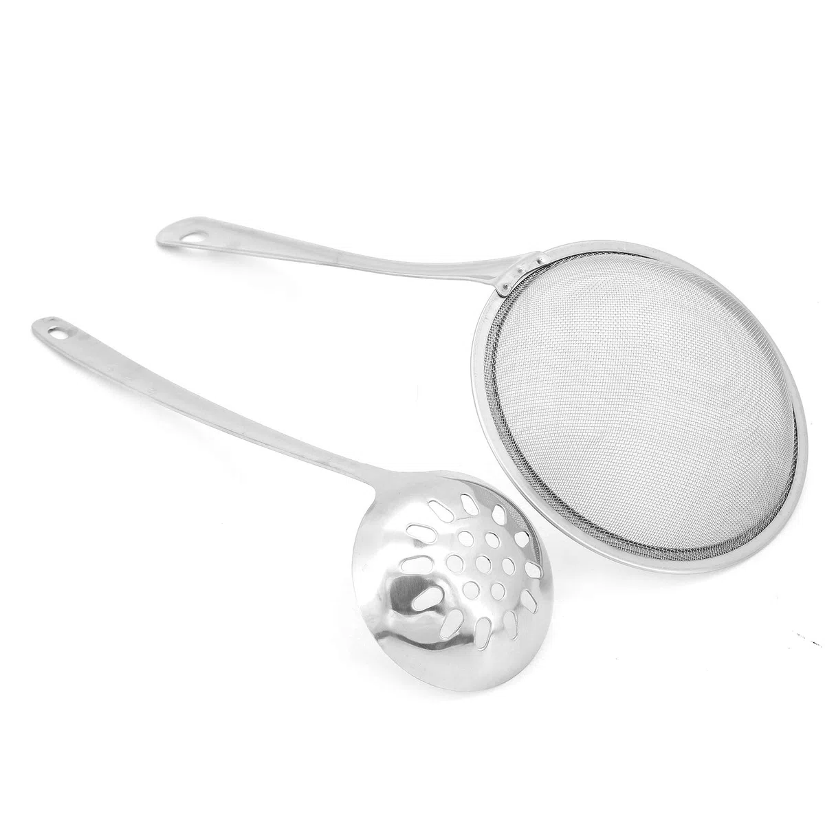 Espumadera de colador, Juego de Espumadera de Acero Inoxidable 304, Cuchara colador Cuchara ranurada para Cocina fre¨ªr Comida Fideos Pasta Espagueti Chips