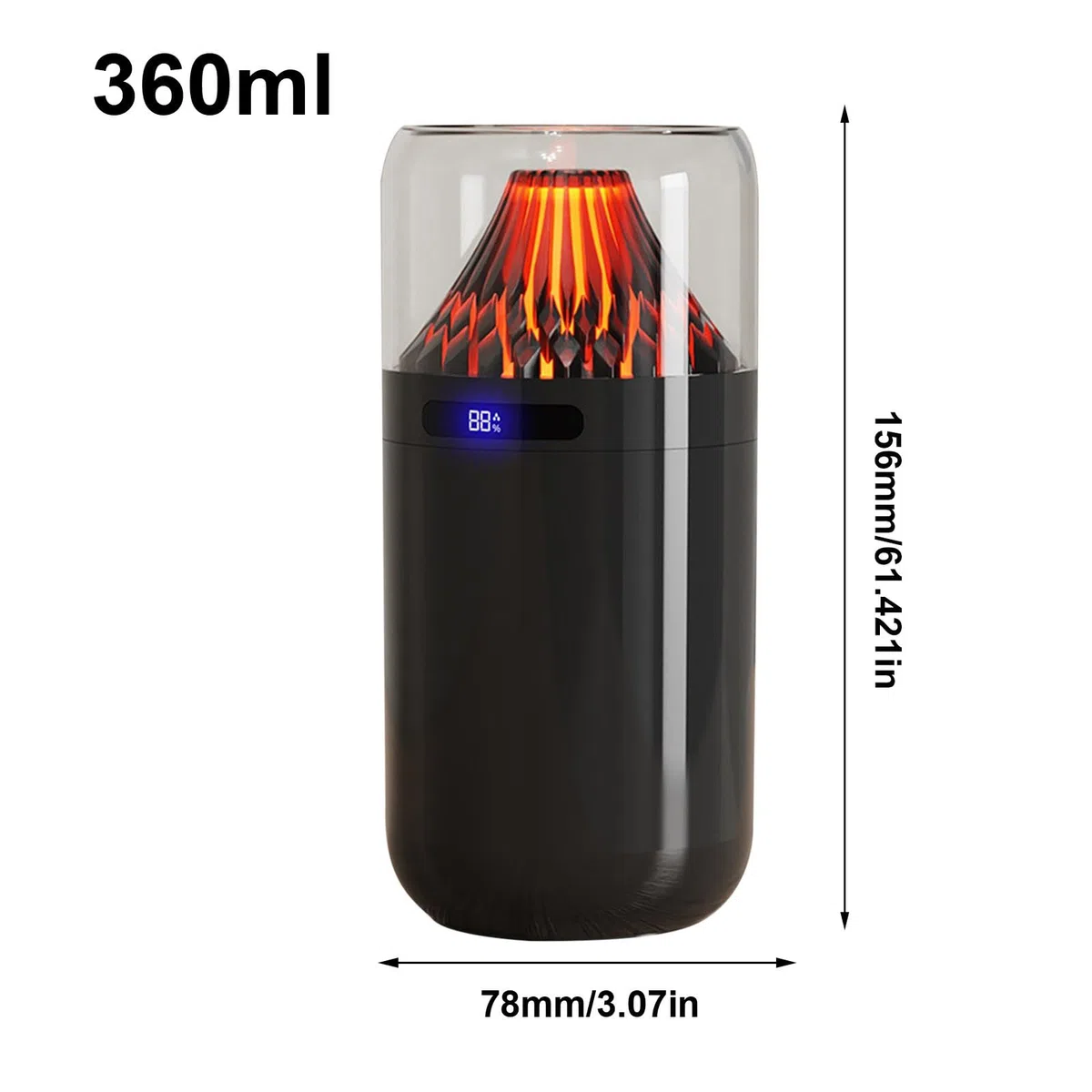 Portable Humidifier, Aromatherapy Diffuser, Ultrasonic Mist, Battery Operated, Auto Shut-Off, 3 Mist Modes, 360ml Water Tank, 1200mah Rechargeable, Bedroom, Work, Travel