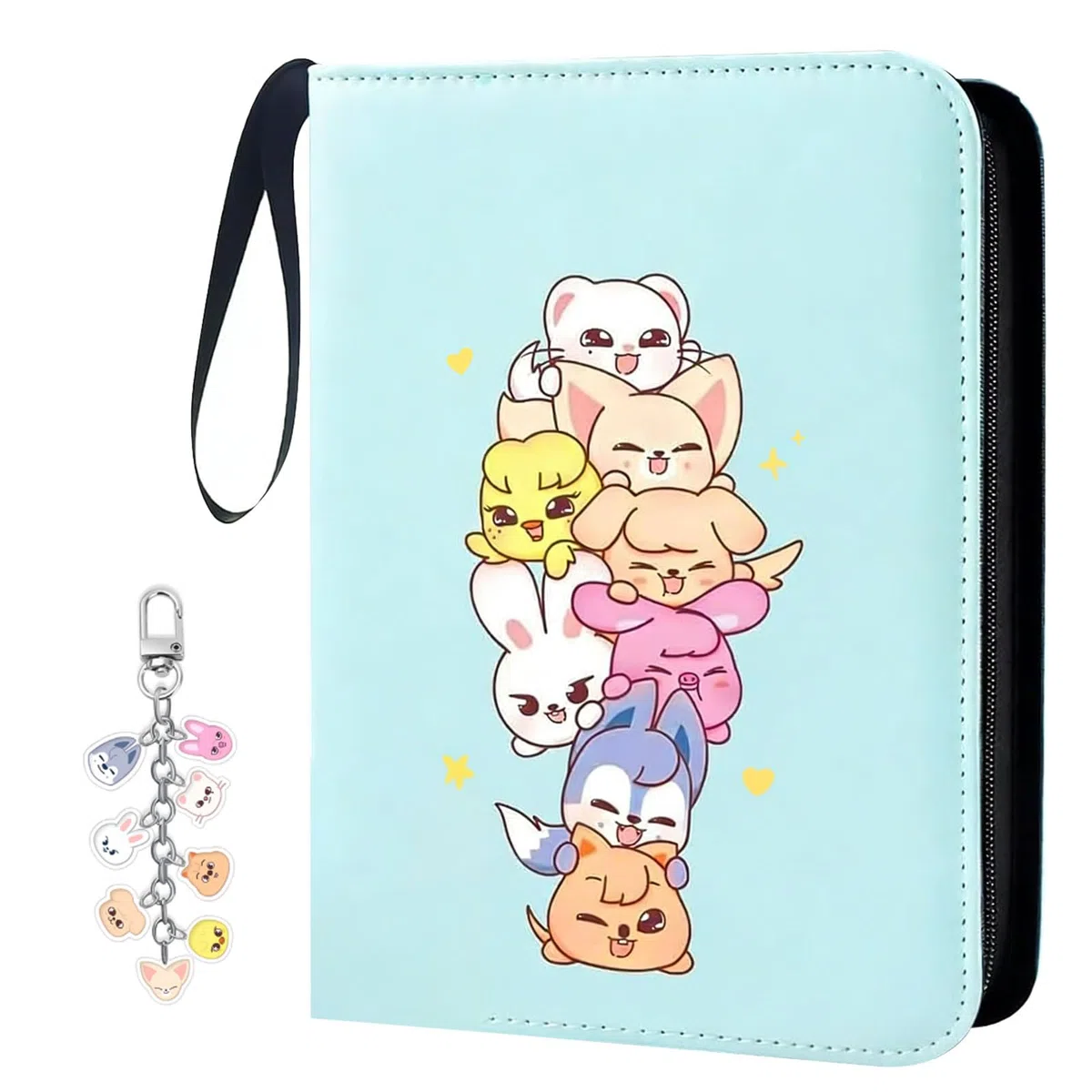 Stay Kids Photocard Binder Skzoo de 400 Bolsillos y Llaveros de Straykids Photocards Album Skz Holder Porta Photocards Kpop Holder Stay kids, Merch Kpop Regalos para STAY