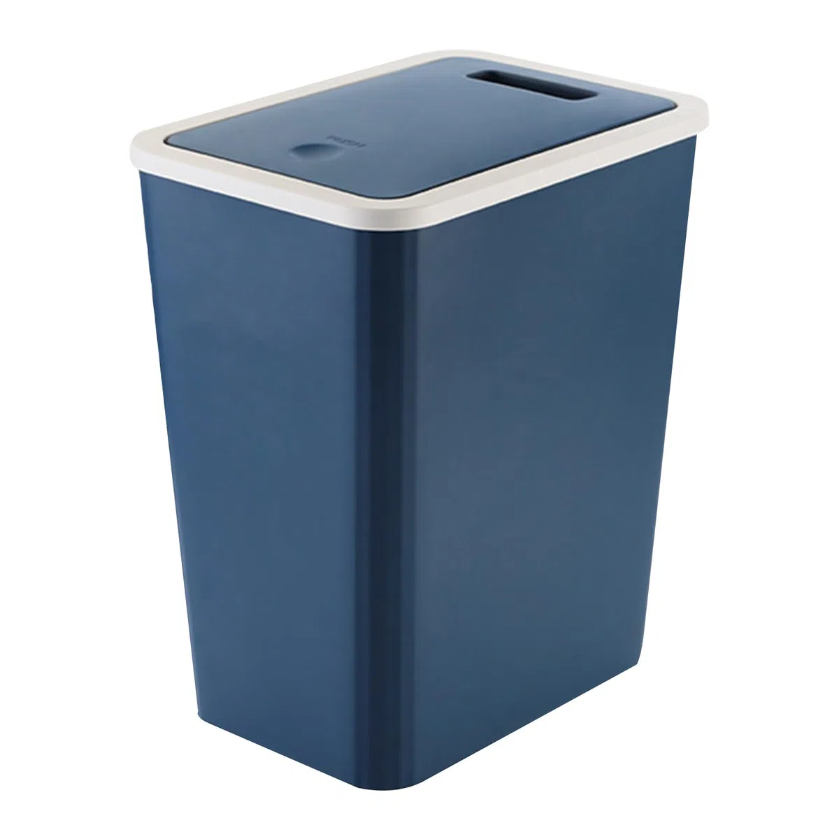 Trash Can, Slim Modern 13L Waste Basket, 12.2x10.24x7.09 inches with Press Top, Compact Recycling Bin for Kitchen, Bathroom, Bedroom, Living Room, Dorm, Home, Small Space