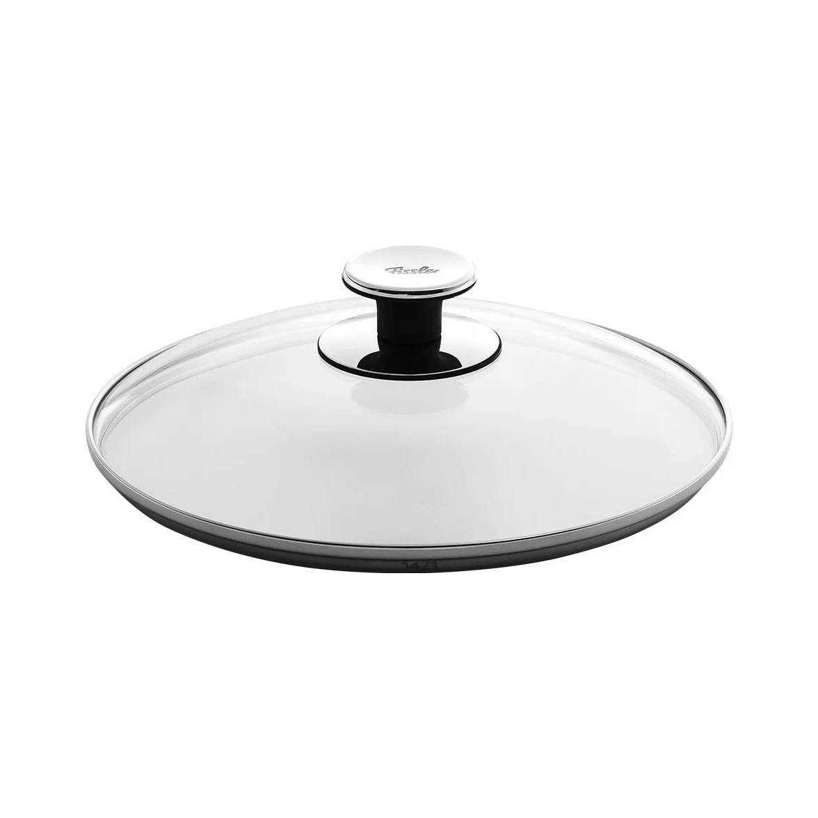 Fissler 001-104-24-200/0 Tapadera de Vidrio de 24 cm de Diámetro, Tapadera de Repuesto para Sartenes, Ollas y Ollas a Presión, Transparente
