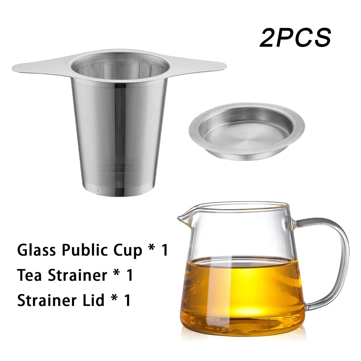 2 Piezas Tetera de Vidrio Redonda con Filtro para Té, 400ml Tetera de Cristal Infusor de Acero Inoxidable Resistente al Calor, Taza Infusiones con Tapa y Filtro, Apto para Té Suelto y Té de Flores