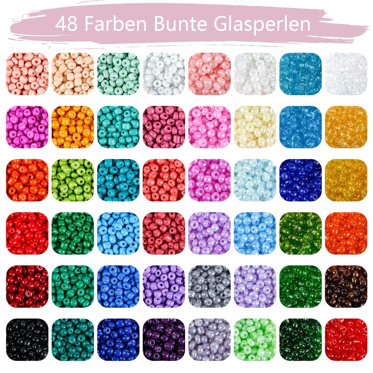 HOLDLEAF 4mm Abalorios para Hacer Pulseras，Cuentas para Pulseras con 300 Piezas Abalorios Letras，Kit Bolitas para Hacer Pulseras Cuentas para Cumpleaños, Festivales, Fiestas