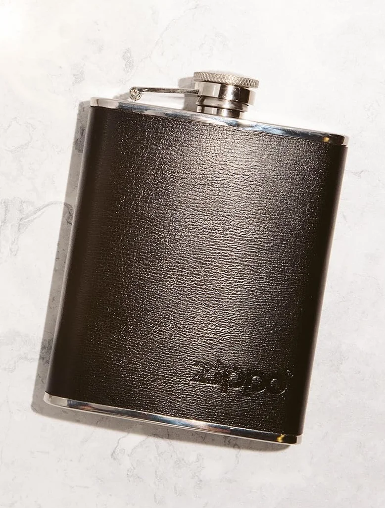 Zippo Cuero Envuelto Petaca, Mocha, 6 oz
