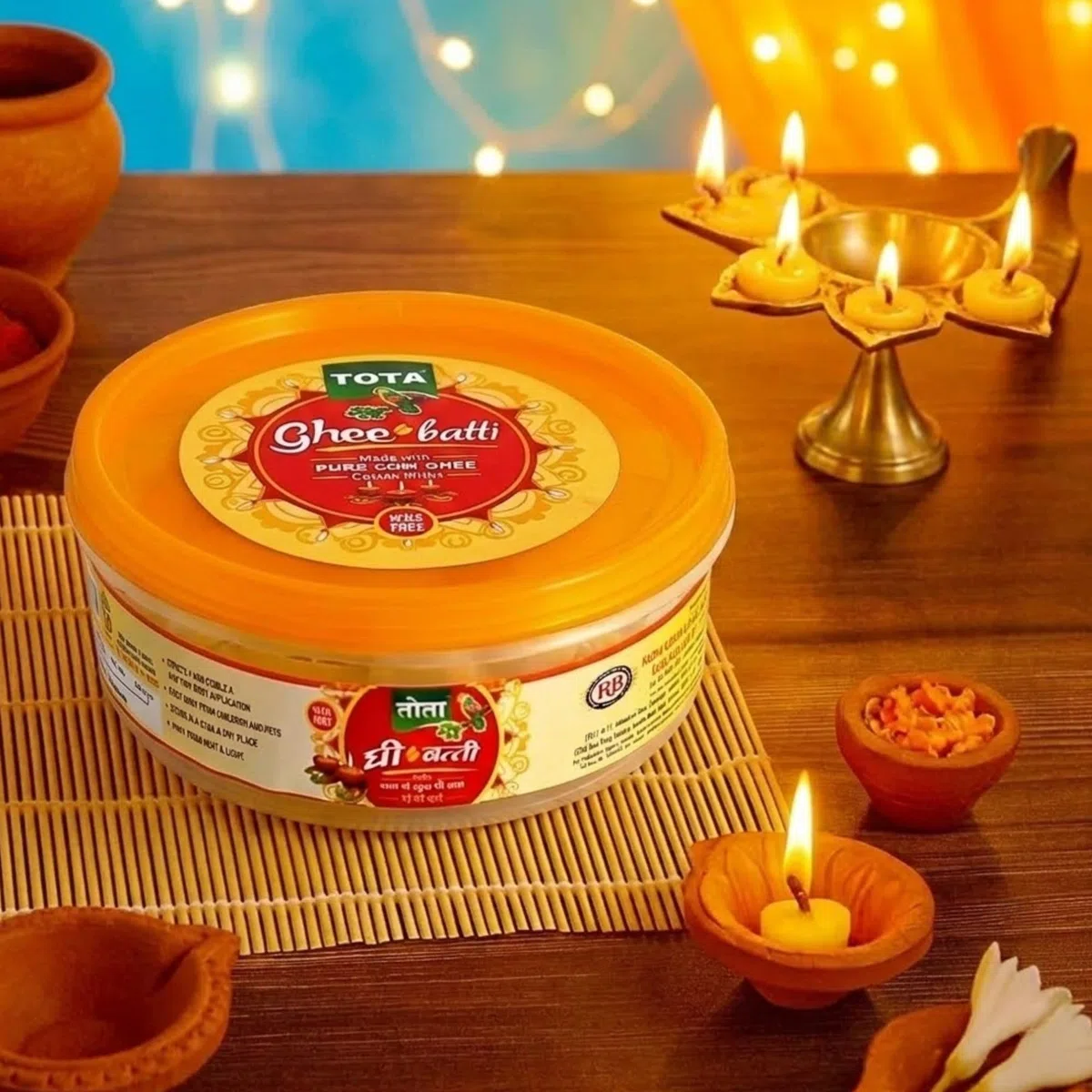 TOTA Juego de 50 mechas de algodón puro de vaca Ghee Diya para Puja Diya Batti para Pooja