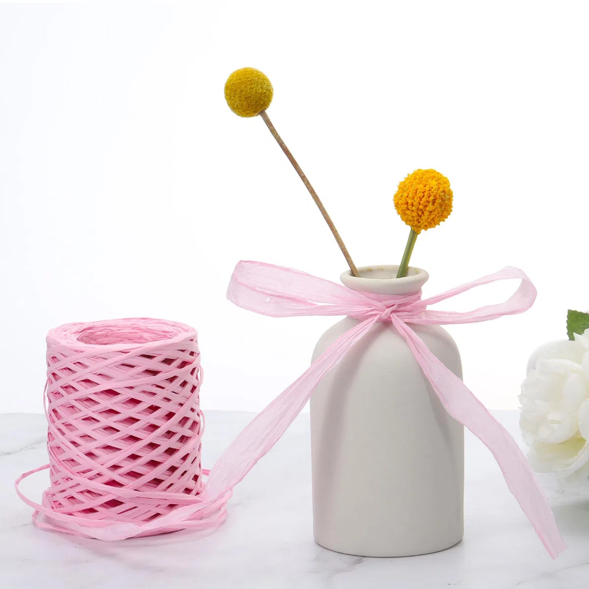 PATIKIL Cinta de Rafia 100 Yardas, 1 Rollo de Papel de Embalaje Natural Twine String para Envolver Cajas de Ganchillo Artesanal Decoración de Vacaciones, Verde Oscuro