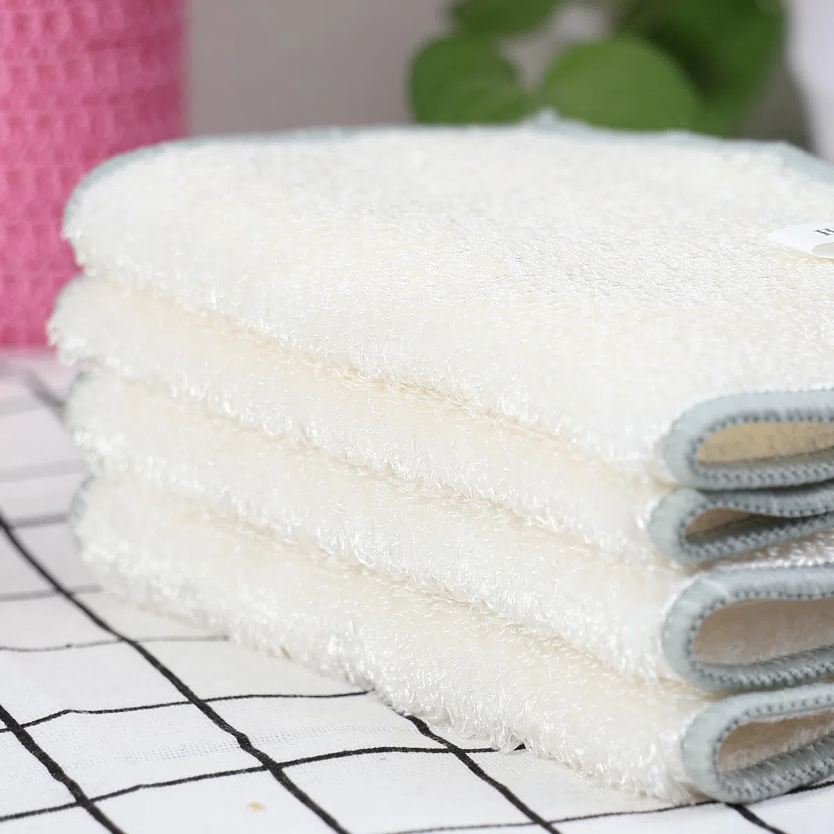 Juego de 8 paños de bambú absorbentes, paños de bambú para limpieza, reutilizables, 18 x 23 cm, para cocina, baño, vidrio y hogar