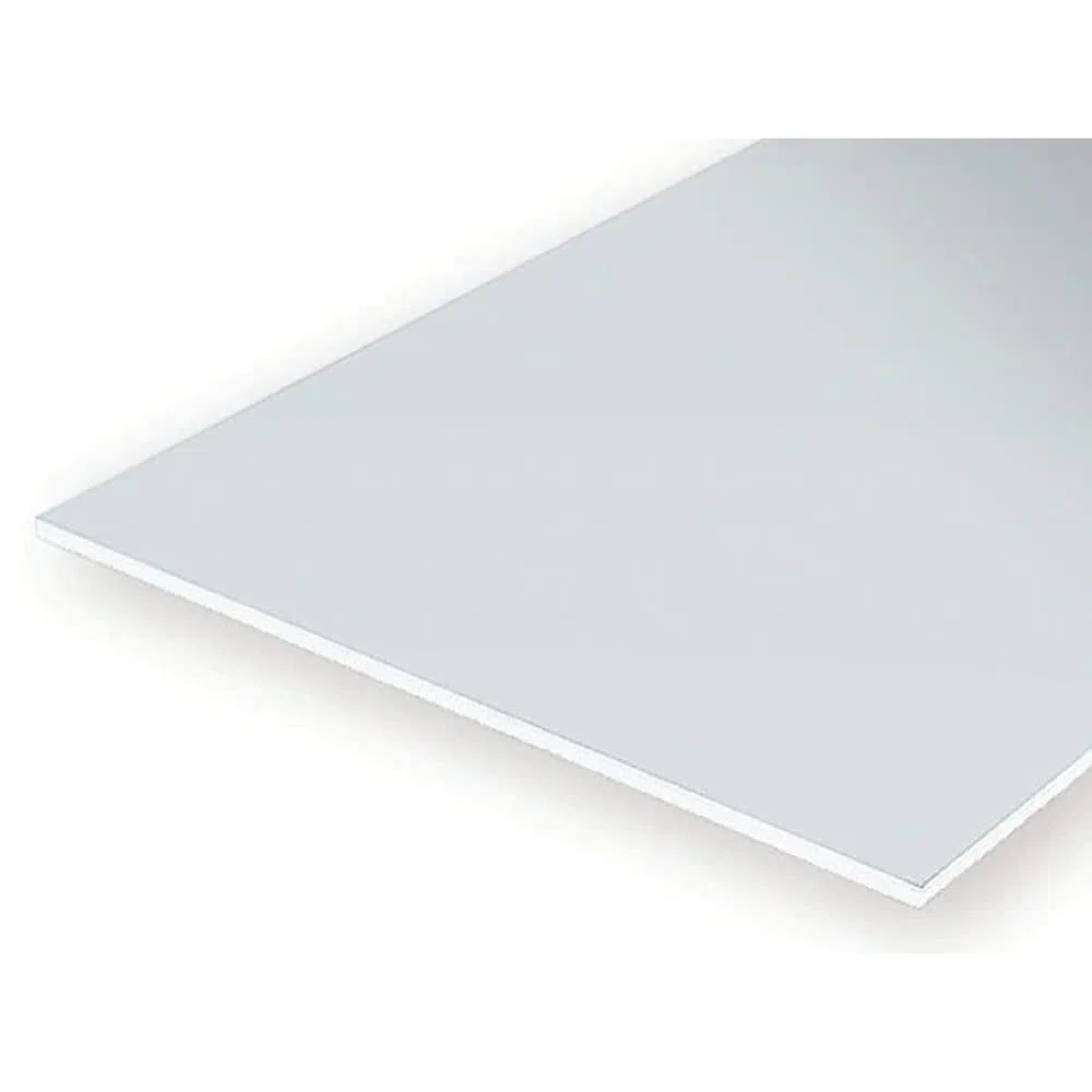 Evergreen Placa de poliestireno 9040 (Largo x Ancho), 300 mm x 150 mm, 1,00 mm, 2 Unidades, Color Blanco, S