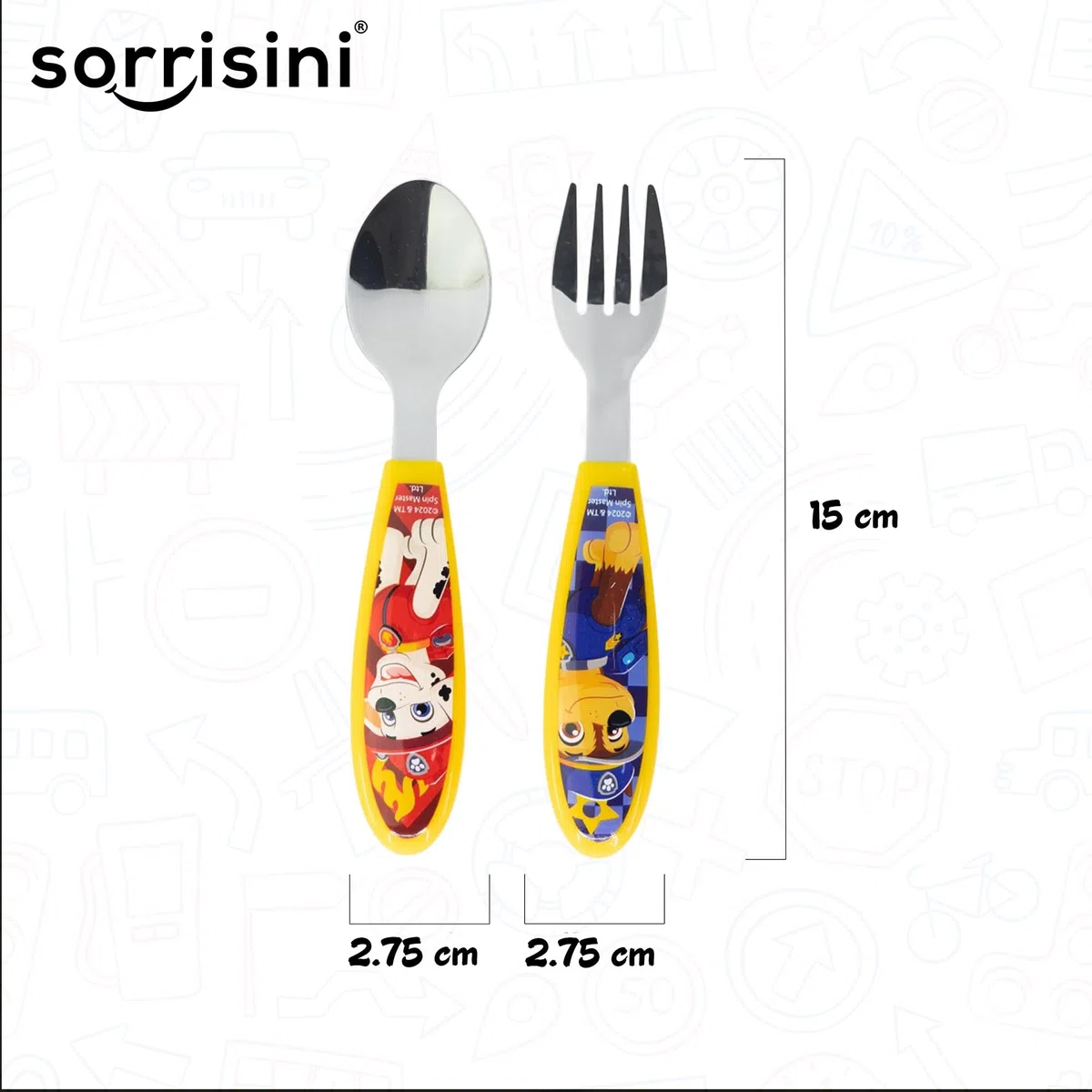 Vajilla Reutilizable Para Microondas PAW, 3 Piezas Partidos, Primer Juego de Destete con Plato, Cubiertos de Acero Inoxidable, Platos de Plástico Microondables, Sin BPA