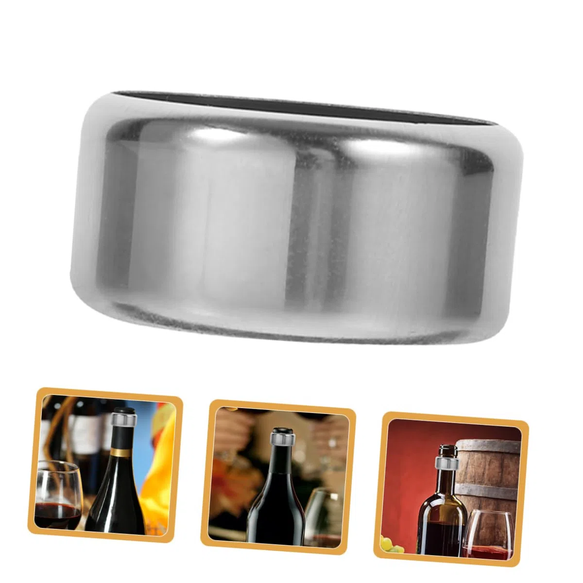 10 Piezas Anillo Vino Accesorios para Vino Wine Accessories Anillos Goteo Cuello Vino recogedor Goteo Botella Vino Anillo Botella Vino Parada Goteo Vino