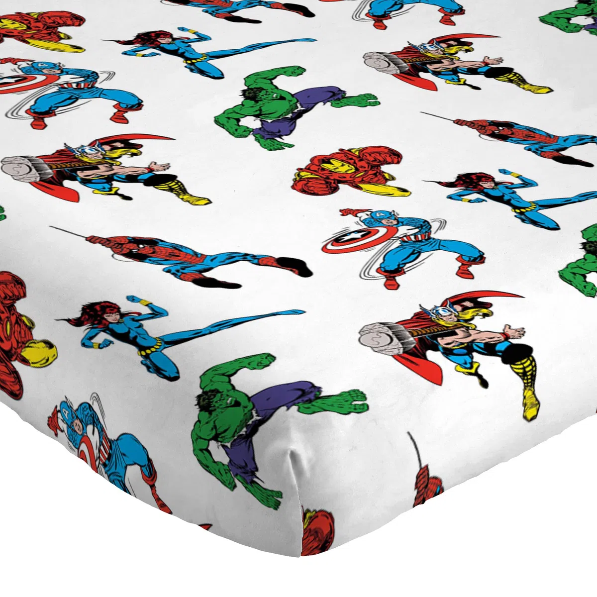 Jay Franco Marvel Comics Comic Cool 100% algodón sábana Bajera 90 x 200 cm tamaño único