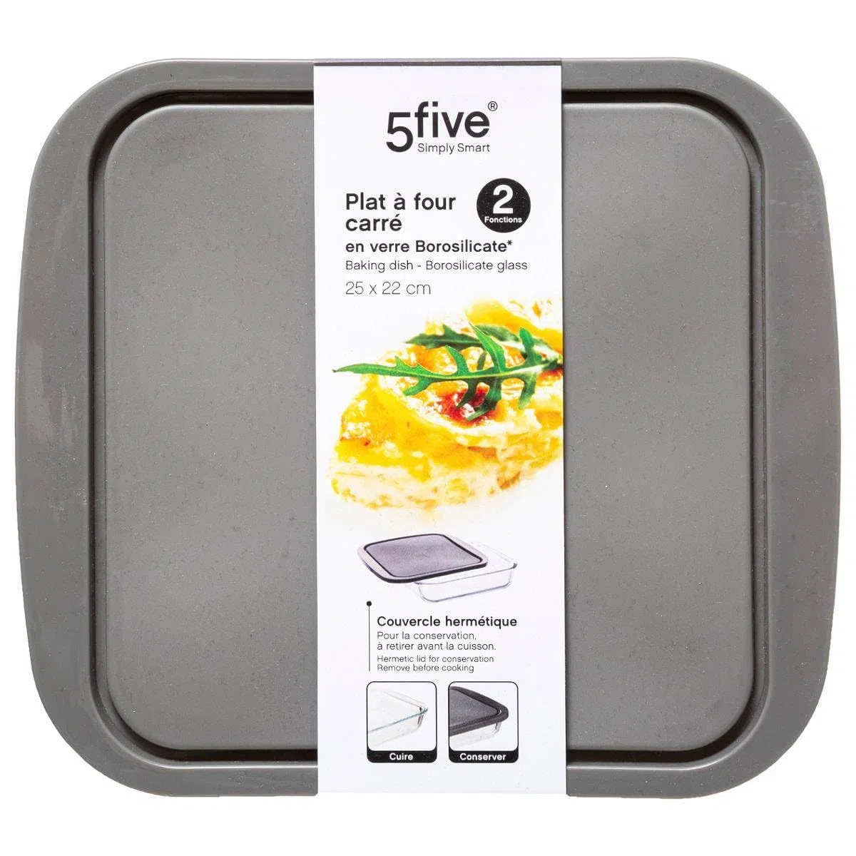 5five - plato cuadrado de silicona 22cm "keepeat