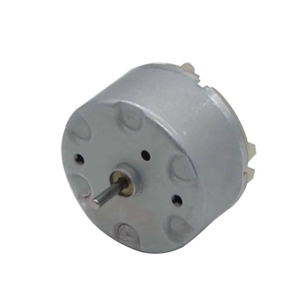 Motores eléctricos RF-500, CC 1,5-24 V, 1500-10000 rpm, velocidad de ralentí CC, motor de 32 mm de diámetro, color plateado.