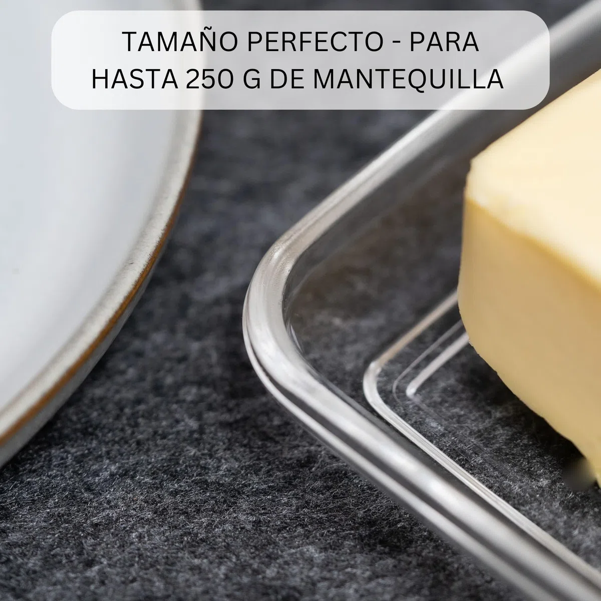 Westmark Mantequera, Decorativo, Longitud: 14, 3 cm, Vidrio, Transparente, 20852260