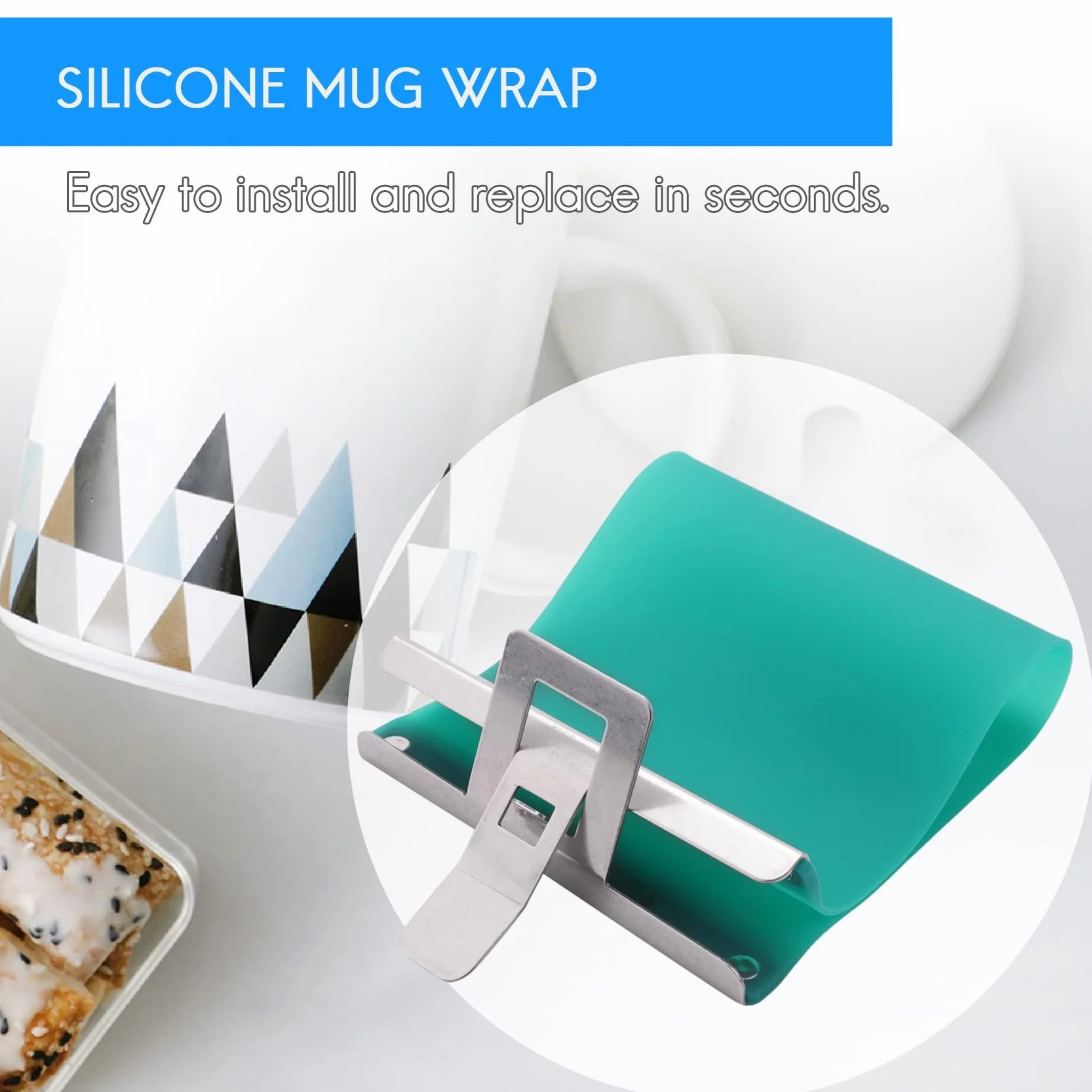 Juego de 4 vasos de silicona para sublimación de 11 oz, envolturas para sublimación en horno 3D de silicona para sublimación