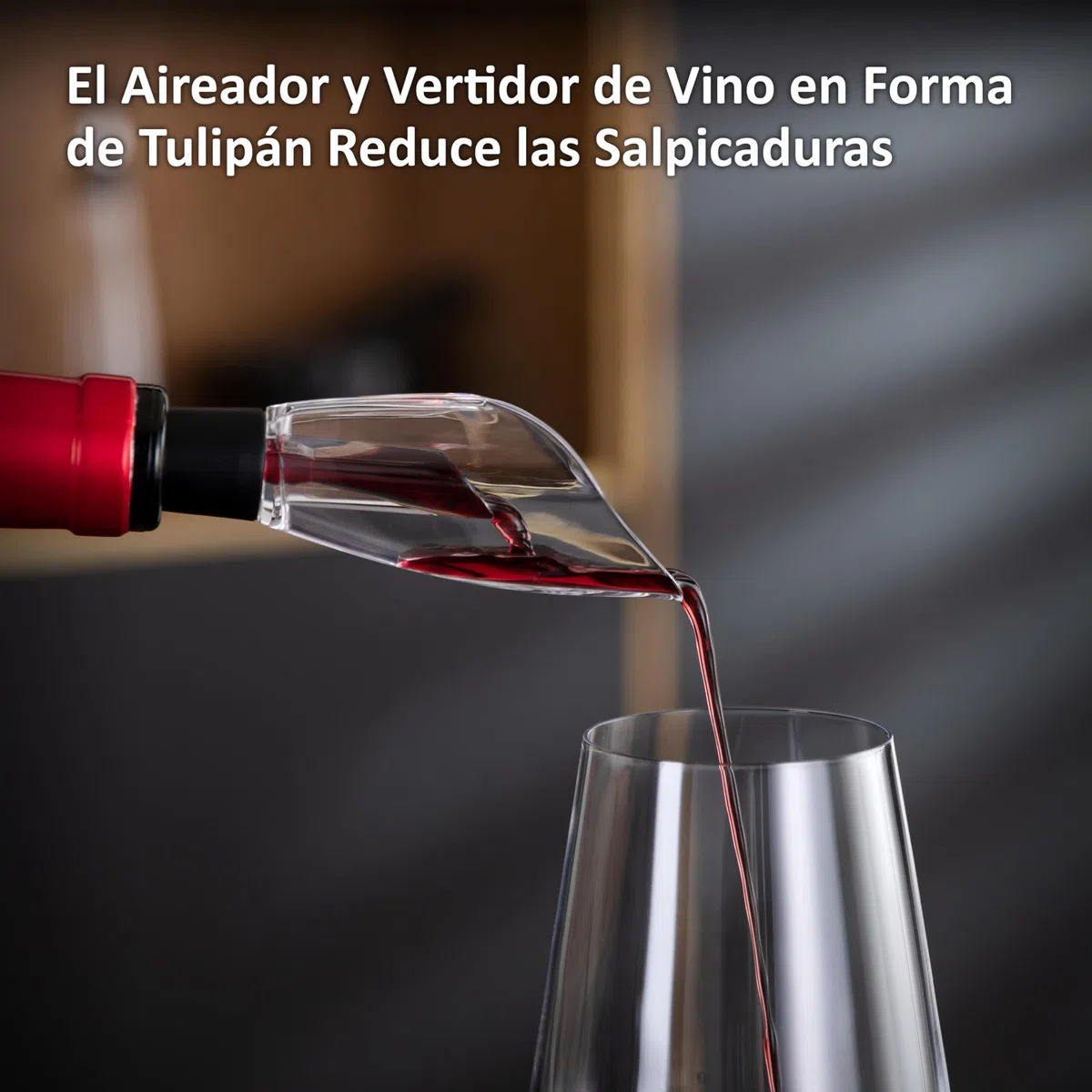 Haier HAWGKIT02 Set de Accesorios para Vino, Aireador y Recogegotas Tulipán, Tapón de Vacío