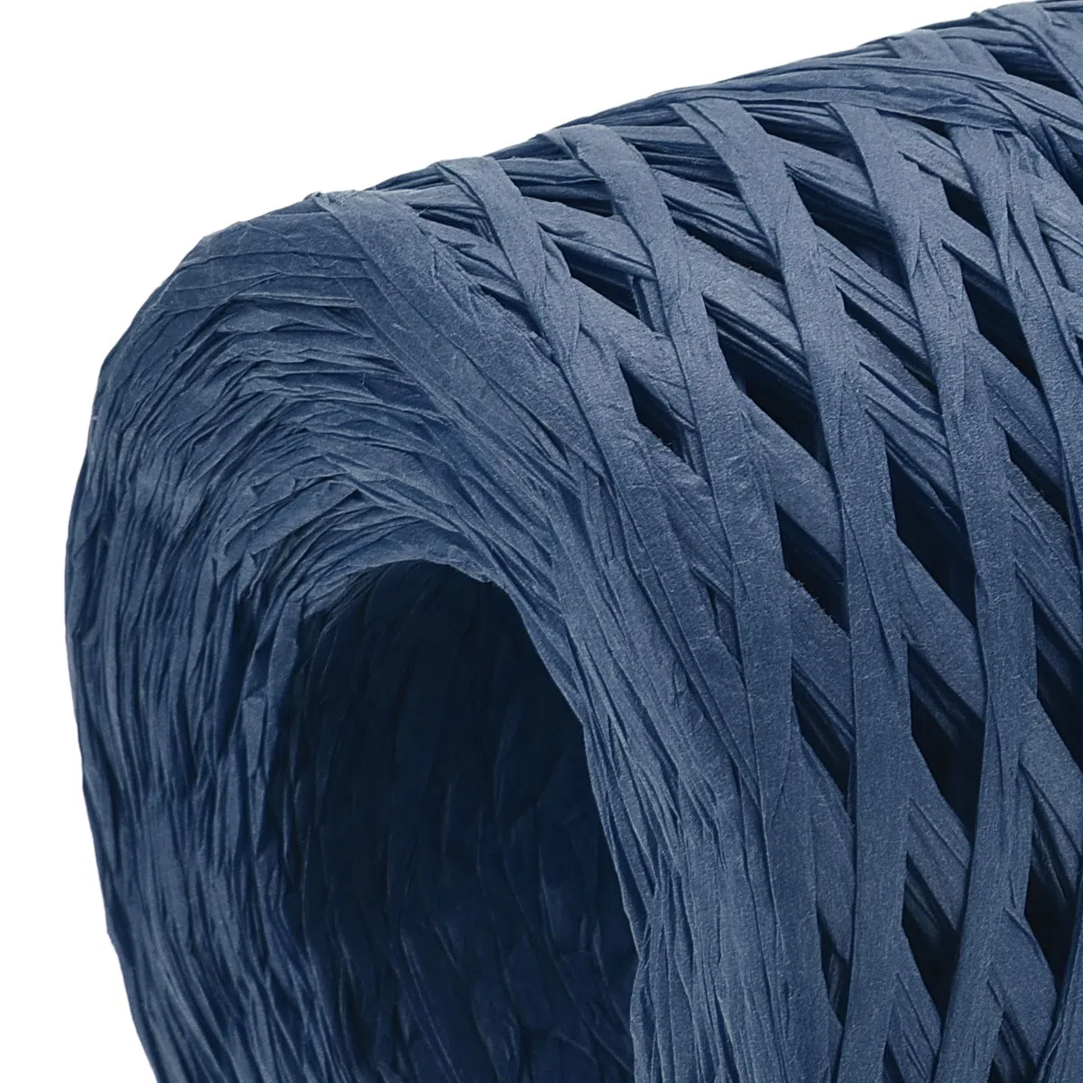 QUARKZMAN Cinta de Artesanía de Papel Raffia 1/4 Pulgada 218 Yardas Cordel de Papel Raffia para Envolver Navidad Regalos Manualidades DIY Azul Marino