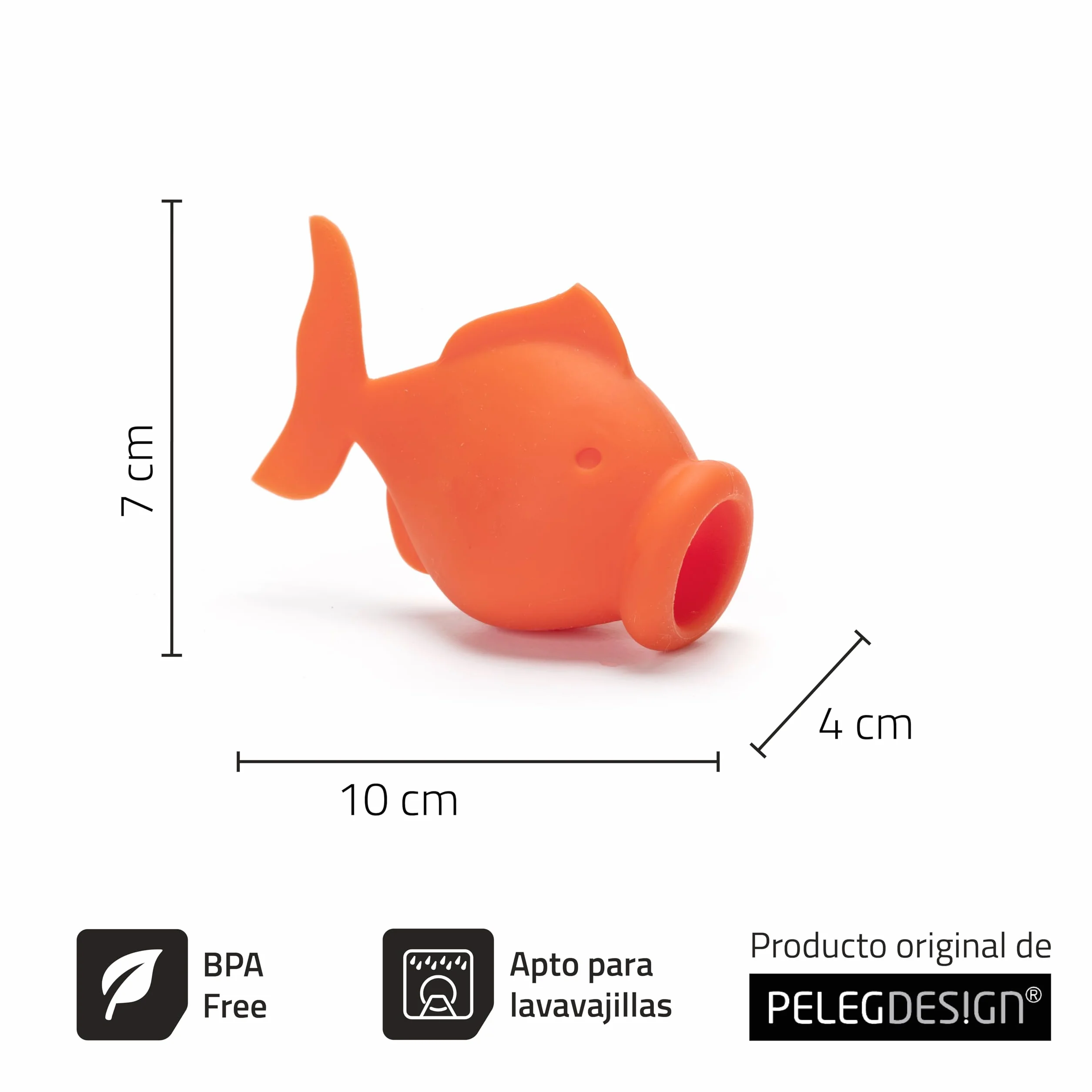 Peleg Design YolkFish – Separador de Huevos Pez, Separador Práctico de Yemas y Claras de Silicona | Herramienta de Cocina | Regalo Navidad Cumpleaños