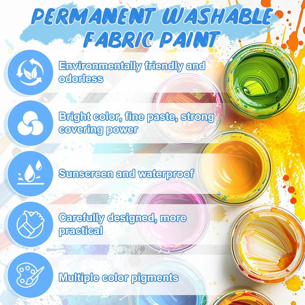 Pintura Textil Permanente y Lavable 12*25ml, Pintura de Tela, Pintura Textil, Fabric Paint, Pintura para Tela Permanente y Lavable, Adecuado para Pintar Sobre Diversos Tejidos, con 4PCS Plantillas